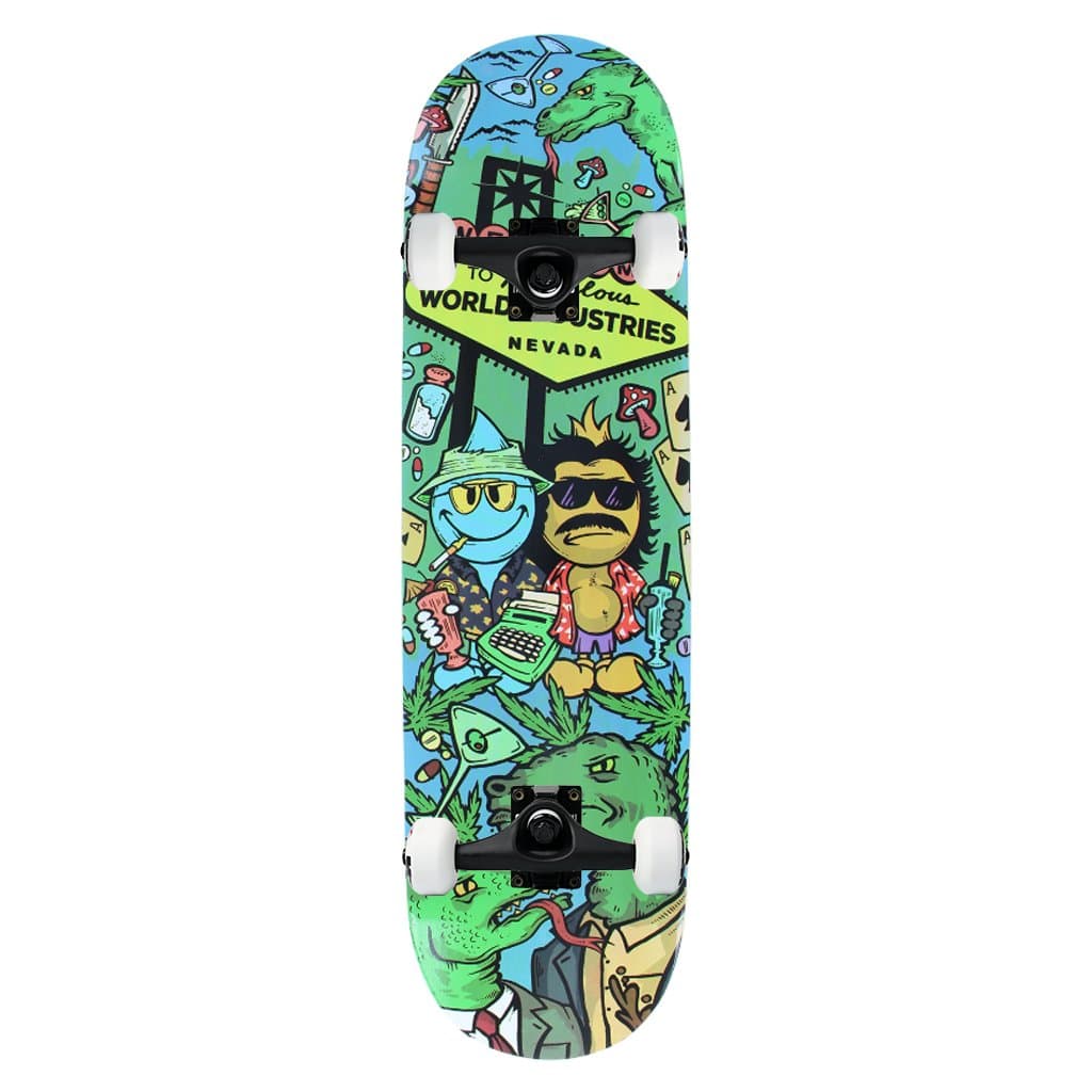 World Industries Skateboard Complete Loathing 8.2" Black Trucks Assembled