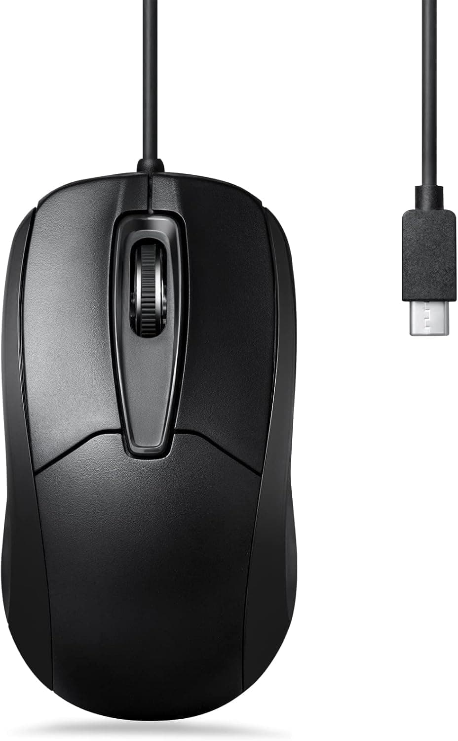– Perixx PERIMICE-209C USB Type C Wired Optical Mouse - 4.9 Ft Cable - 1000 DPI - Black