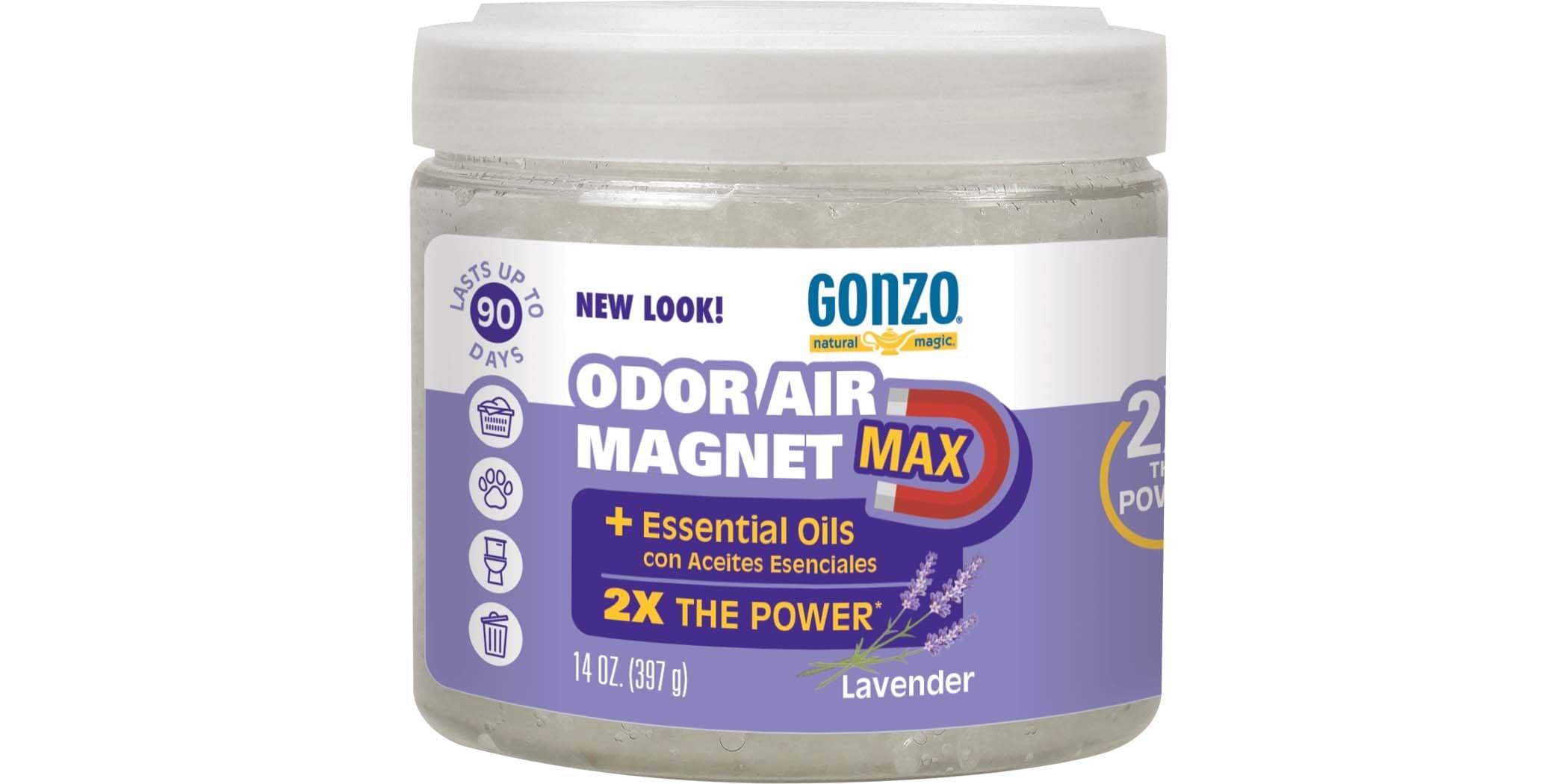 Gonzo Natural Magic Naturally Pure Odor Removing Gel - 14 Ounce - Works On Pet, Smoke, Trash, Kitchen, Closet, Bathroom Odors