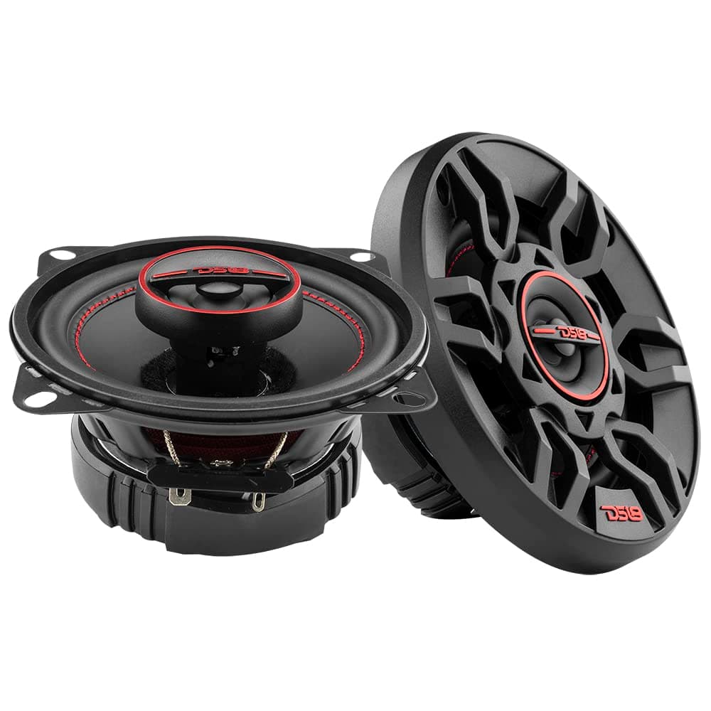 DS18 GEN-X4 4 Inch 120 Watts 2-Way Coaxial Speakers with Mesh Grills 4-Ohms - sold As A Pair of 2