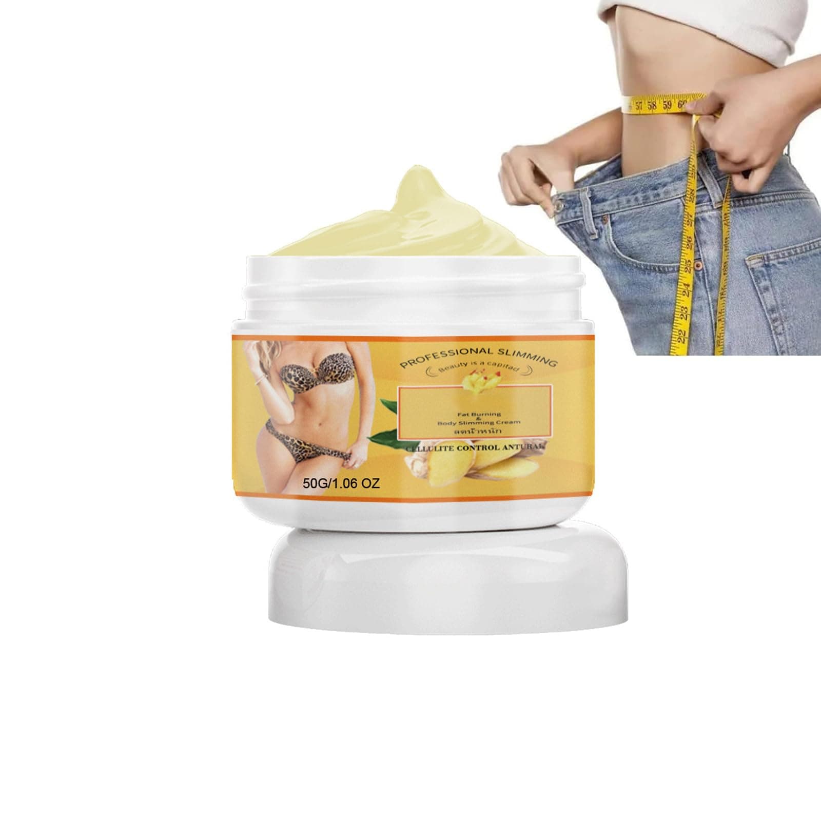 Ginger Fat Burning Cream Anti-cellulite Full Body Slimming Massaging Cream for Belly, Perfect for Cellulite, Soothing, Relaxing, Tightening & Slimming