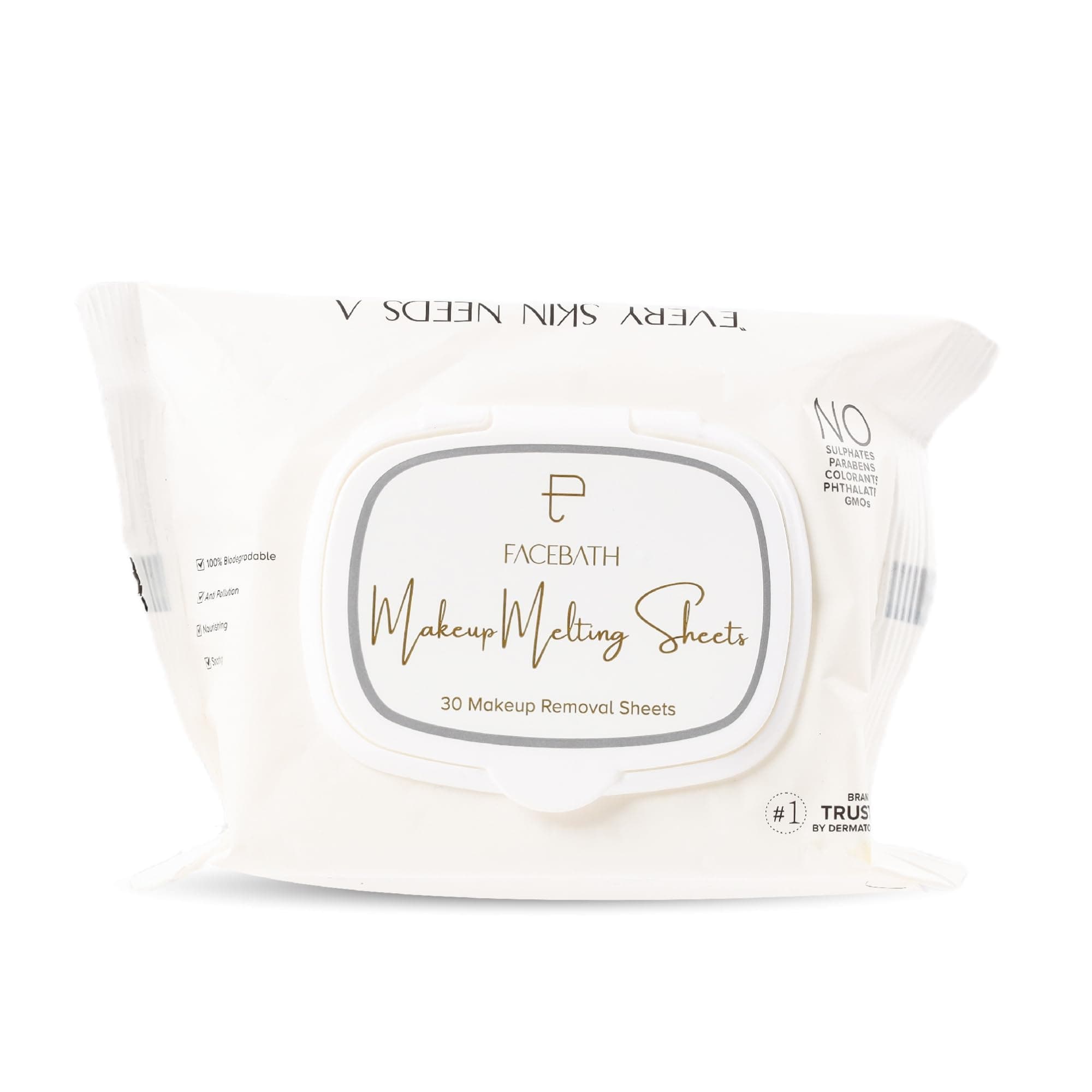 Personal Touch Makeup Melting Face Wipes | Serum-Infused Hydrating Makeup Remover with Hyaluronic Acid & Ceramides | Gentle, Non-Drying Cleansing Wipes | 100% Biodegradable | 30 Sheets
