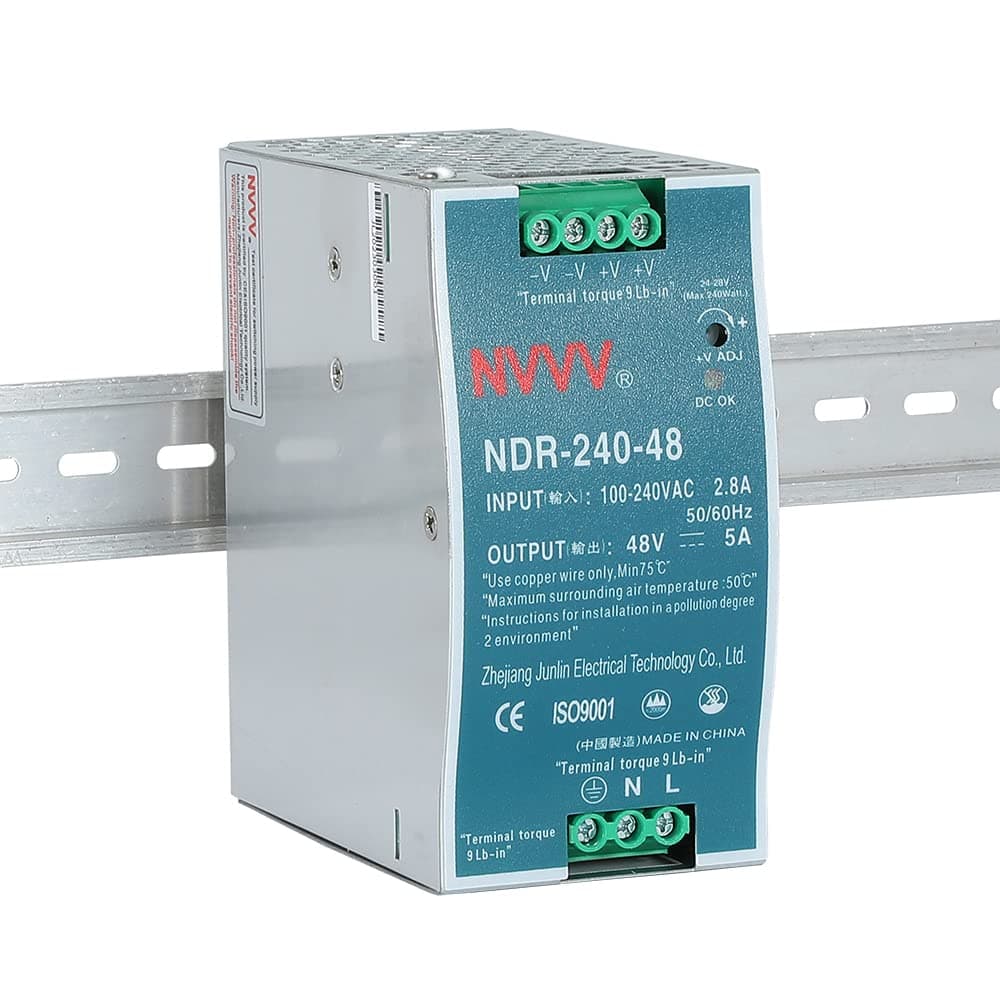 48V DC Output Industrial DIN Rail Power Supply 5 Amp NDR-240-48 Input Voltage 100 to 240 with PFC
