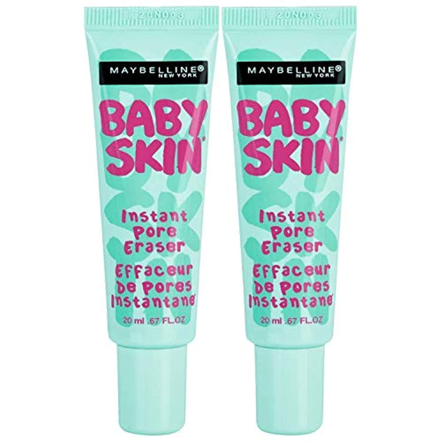 Baby Skin Instant Pore Eraser Primer Makeup, Clear, 2 Count