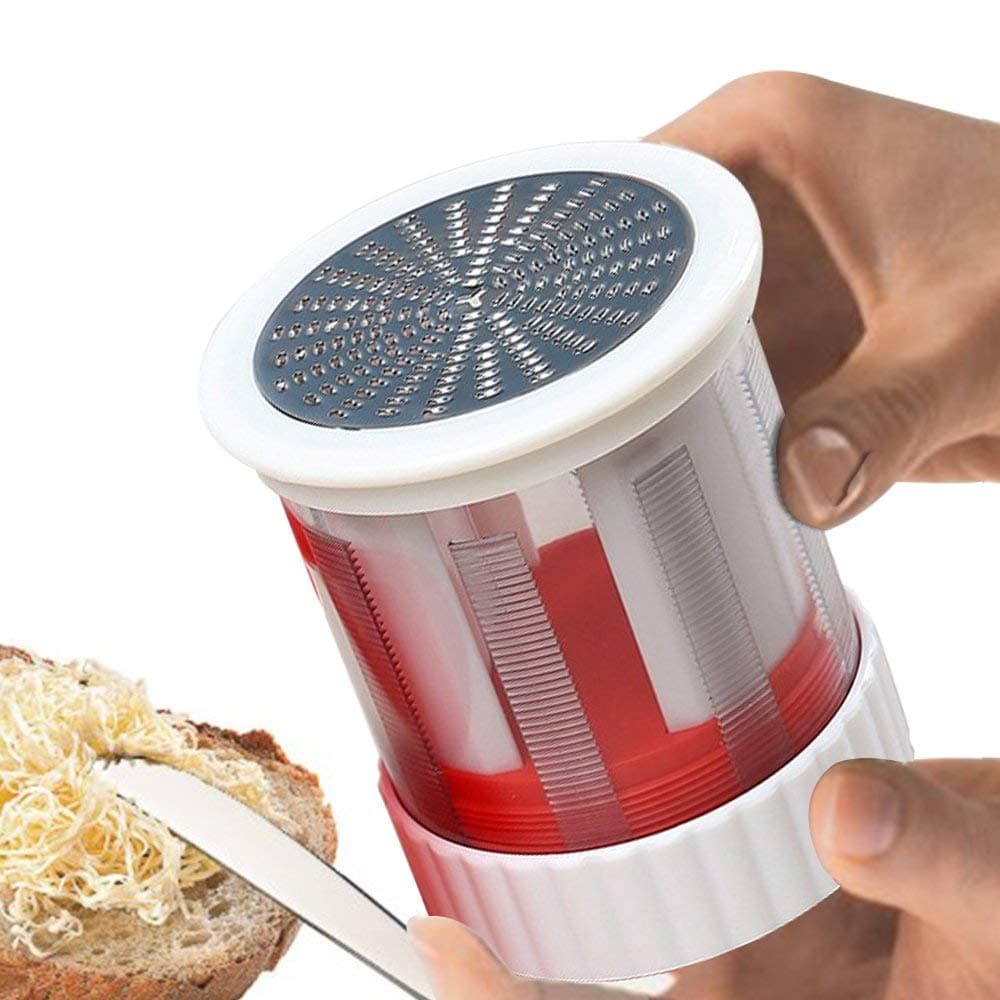 S4D Snatch4deals 1Set Stainless Steel Cheese Grater Chocolate Butter Cutter Manual Cheese Slicer Grinder Mill Baking Tools Kitchen Gadget