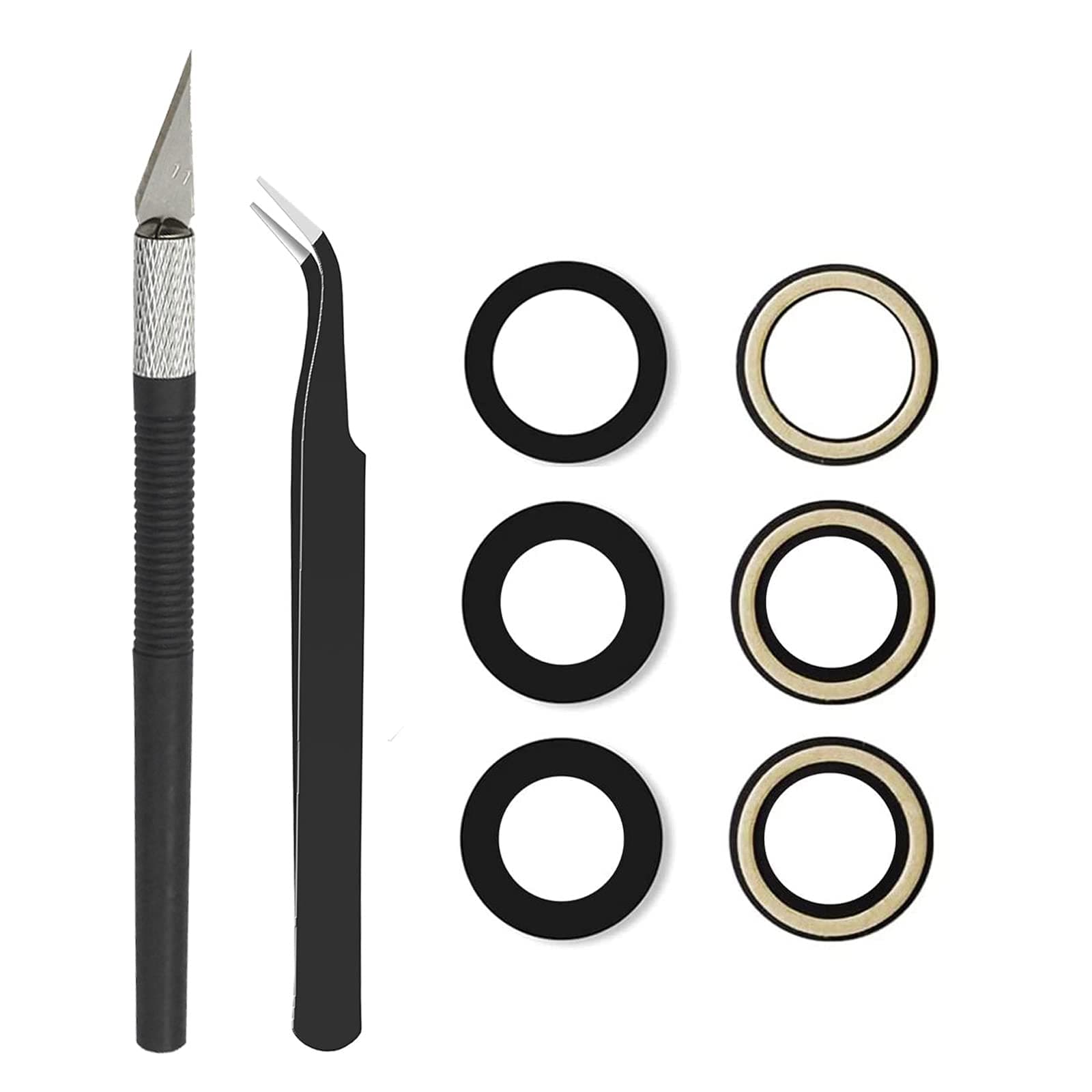 CemobileOriginal Back Rear Camera Glass Lens Replacement for iPhone 11 Pro and iPhone 11 Pro Max with Adhesive Pre-installed and Repair Tool Kit