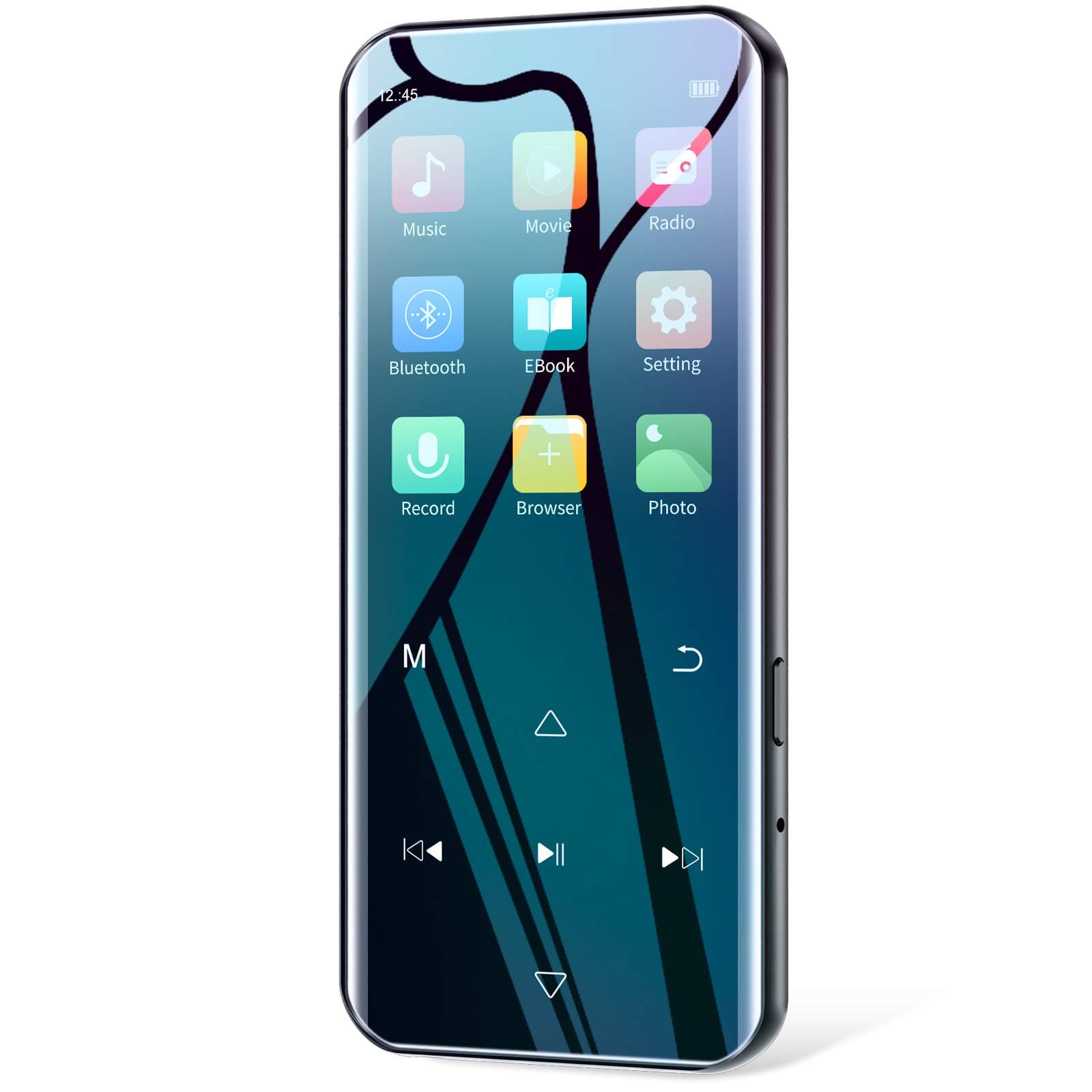 32GB HiFi Lossless MP3 Player with Bluetooth 5.0, DSD High Resolution Digital Audio Player, High-Res Portable Music Player with 2.8 inch Full Touch Screen, Support up to 512GB Micro SD Card