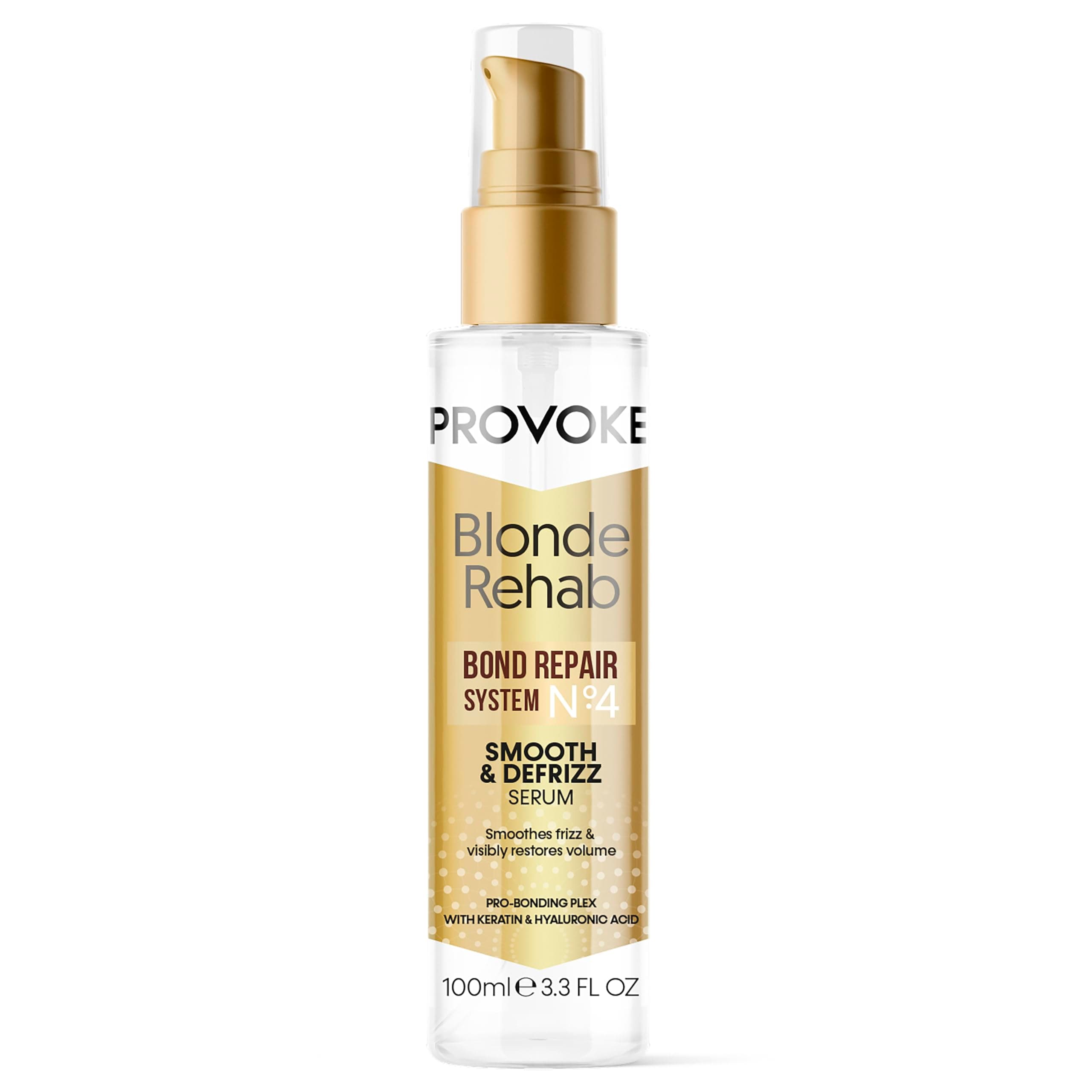 Blonde Rehab N0'4 Smooth and DeFrizz Bond Repair Hair Serum 100 ml, Smoothes Frizz and Restores Volume in 1 Wash with Pro Bonding Complex, Keratin and Hyaluronic Acid, for Blonde Damaged Hair