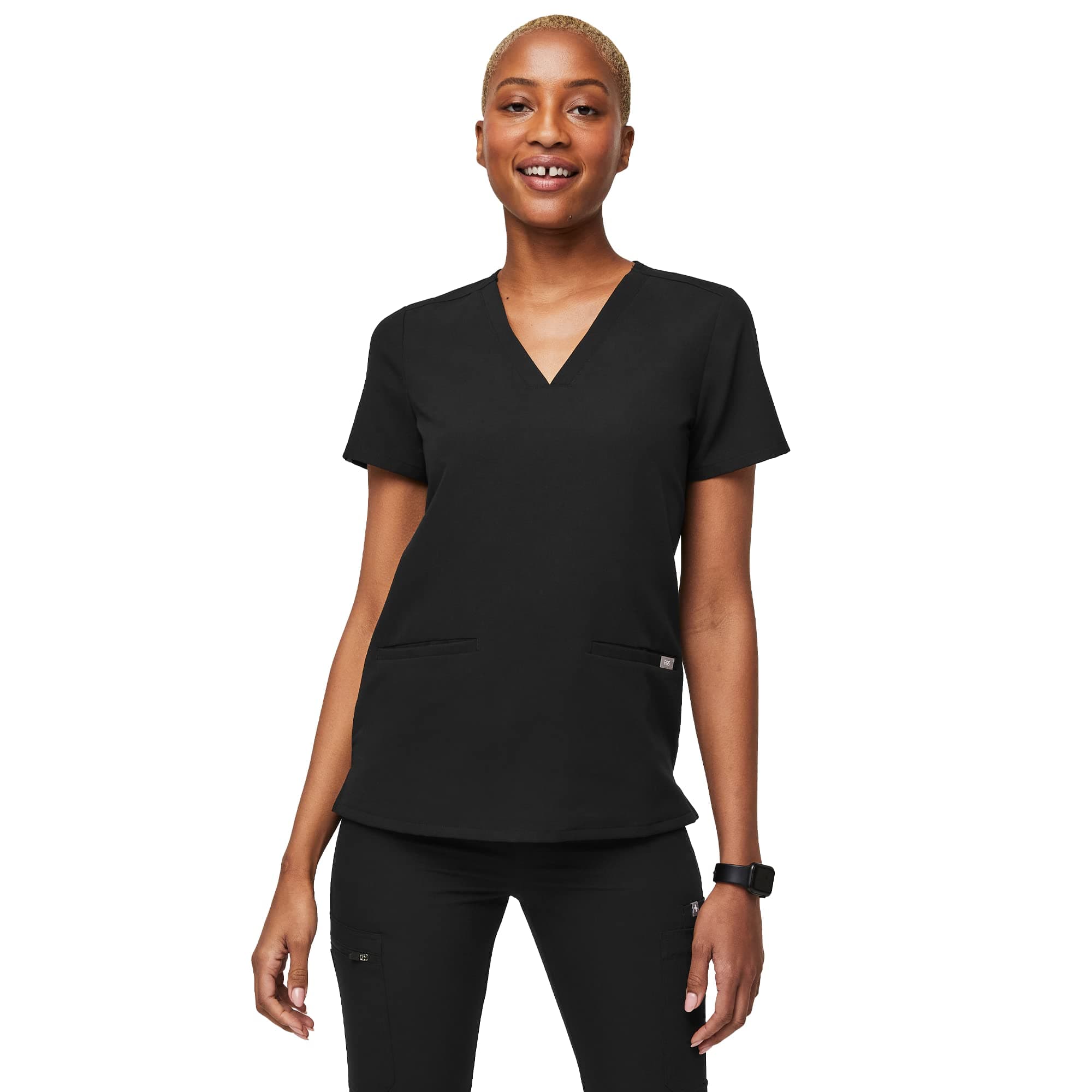FIGSCasma Scrub Top for Women — Classic Fit, 3 Pockets, Four-Way Stretch, Anti-Wrinkle