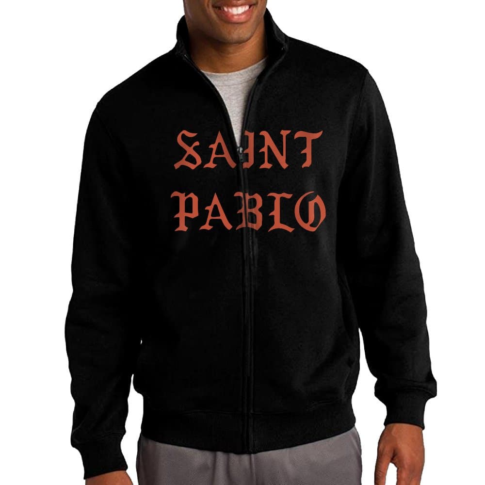 Men Saint Pablo Kanye West The Life Of Pablo Full Zip Up Hoodie Jackets