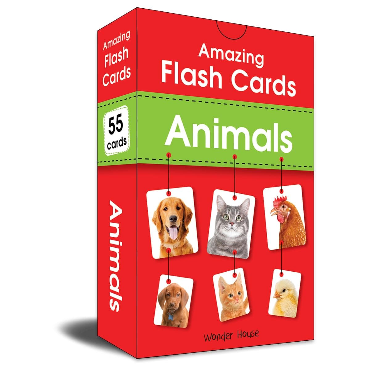 Wonder House Amazing Flash Cards Animals: Early Development Of Preschool Toddler (55 Cards),Creative_Thinking