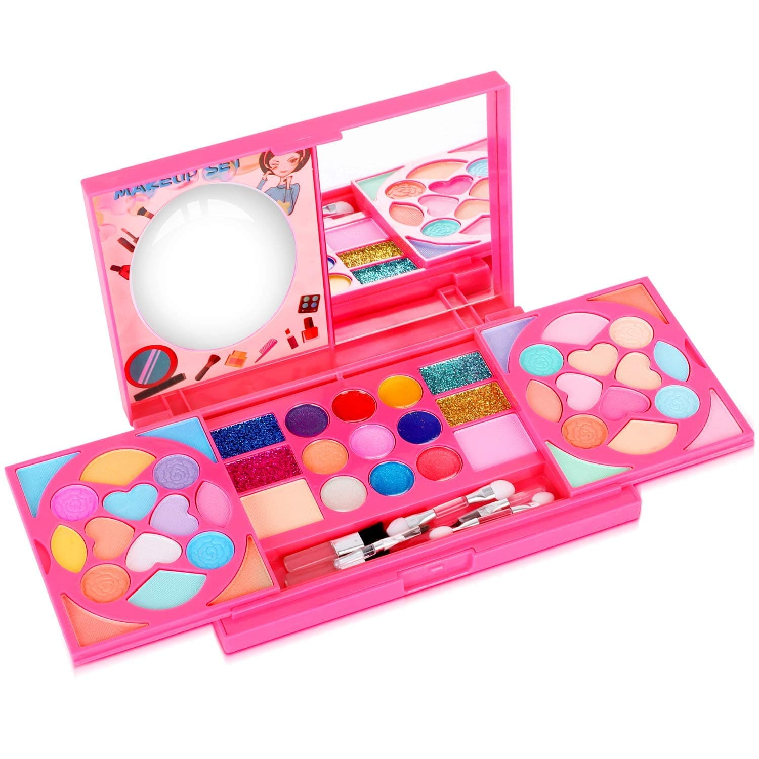 Kids Makeup Kit for Girl, Washable Real Safe & Non-Toxic Makeup Set, Princess Toys for 3-6 Year Old Kids Girl Toys Christmas & Birthday Gift