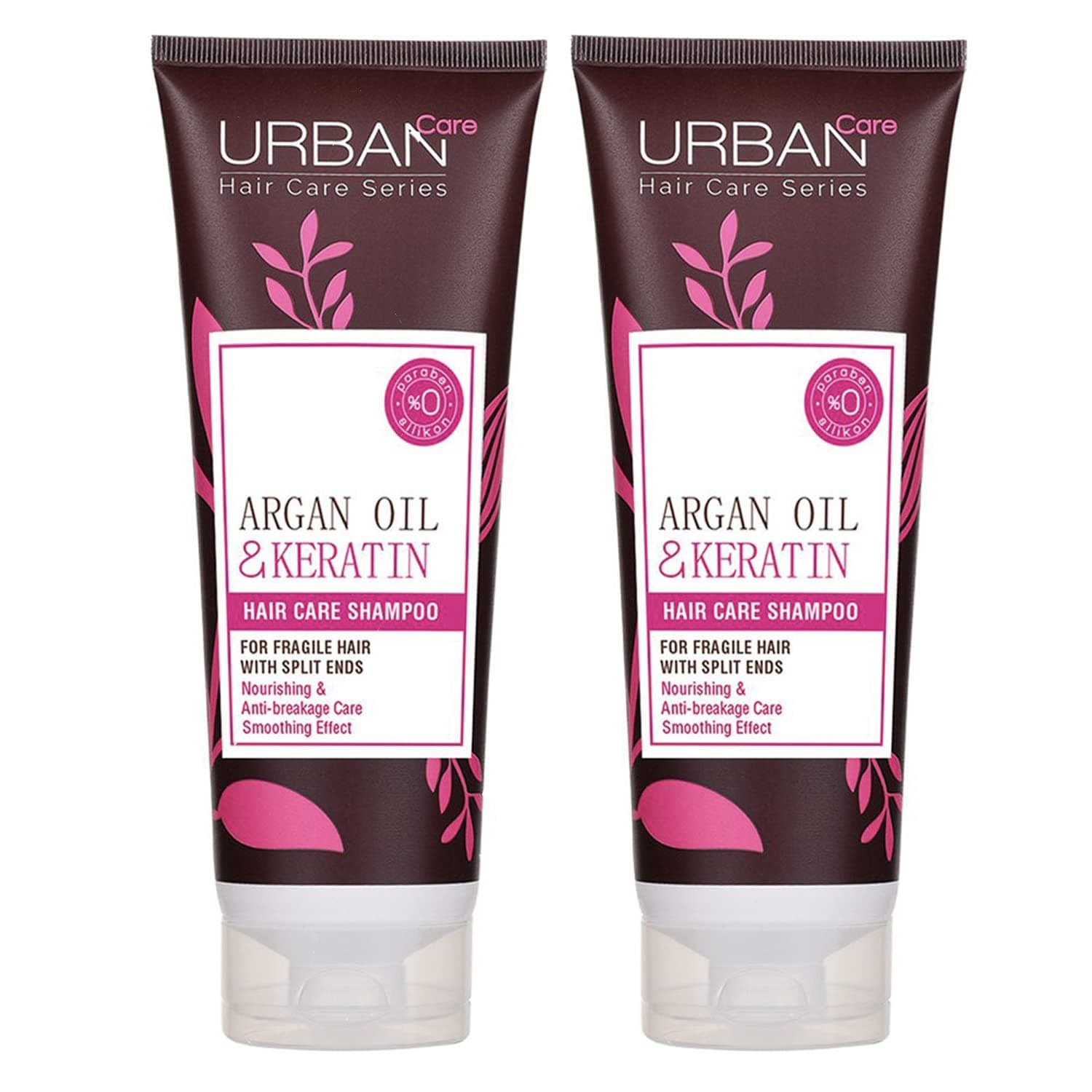 Urban Care Argan Oil & Keratin Nourishing & Anti-Breakage Hair Care Shampoo, 250ml Duo