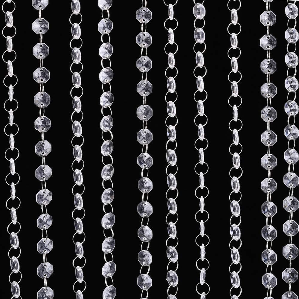 GREEN FABWOOD 33 Feet Acrylic Crystal Garland Hanging Diamond Chandelier Wedding Party Table Decoration