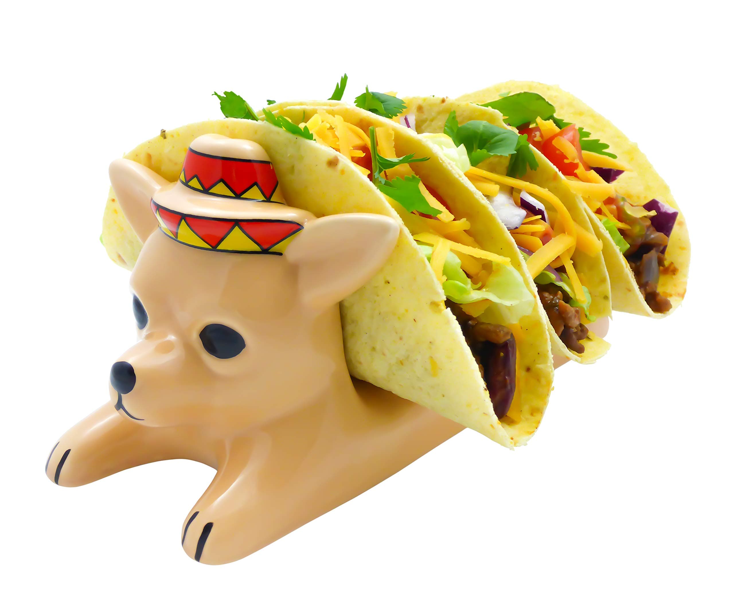 Taco Holder for Children - Ceramic Dog Style