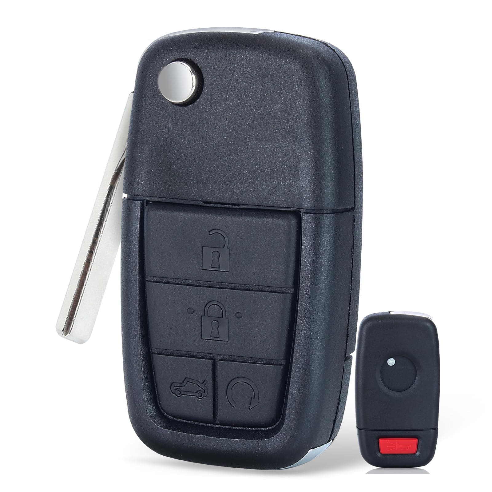Replacement Shell Folding Remote Key Case Fob 5 Button for Pontiac G8 2008-2009