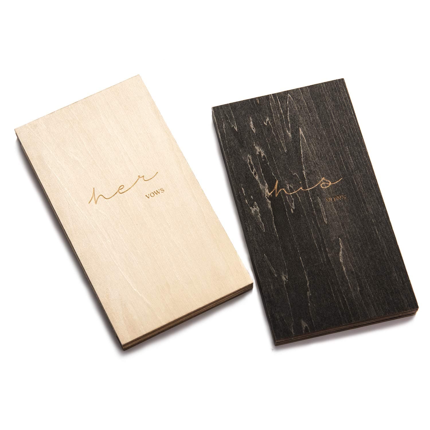 Ling's Moment Handcrafted Vow Books Wedding Vows Book His and Her Rustic Wood Vow Book Set of 2,Vow Renewal Notebook Booklet Journal Keepsake Home Decor Wooden Box Officiant Book for Ceremony