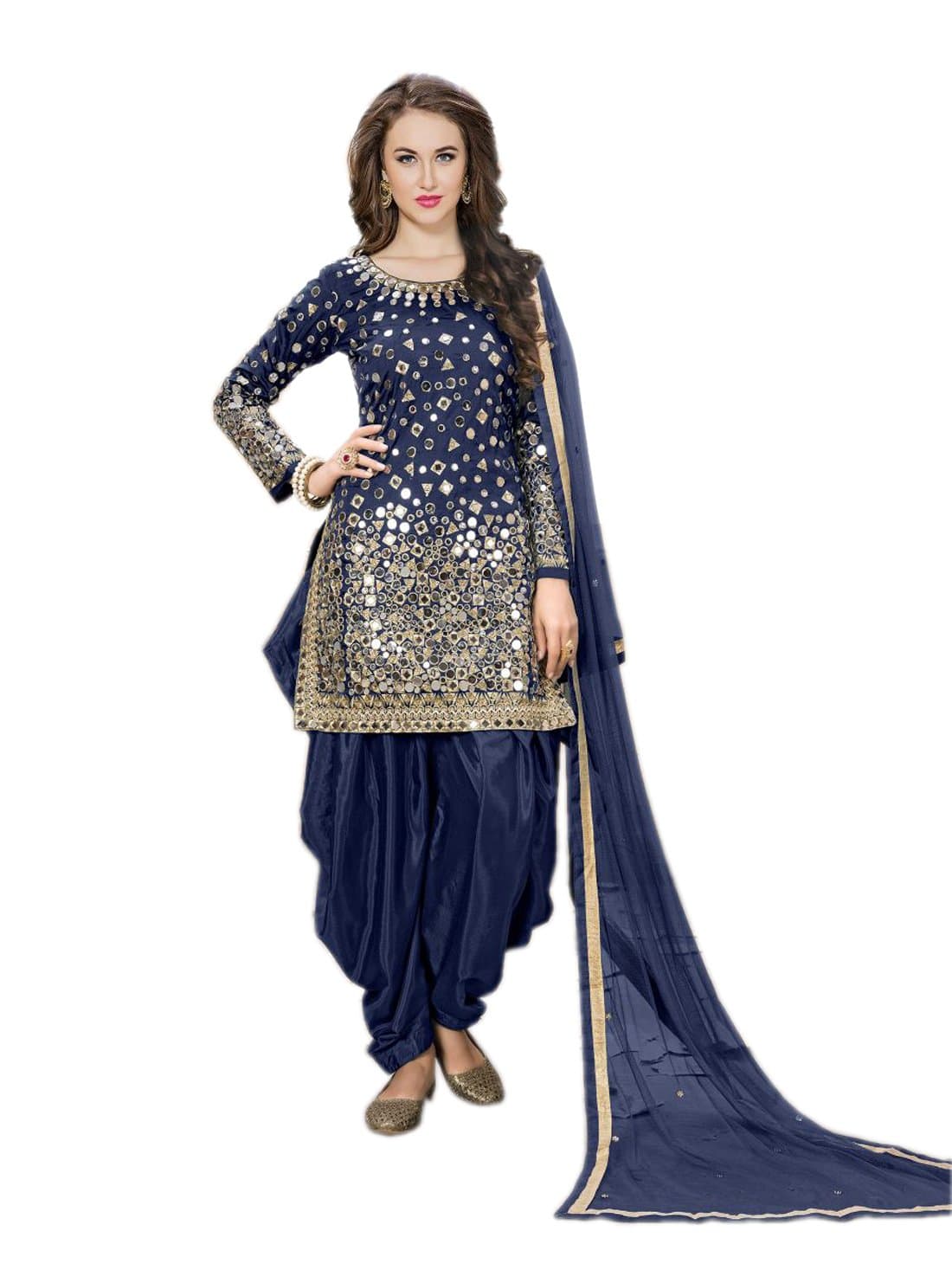 Shoppingover Indian panjabi Salwar Suits for UK Women- Blue Color