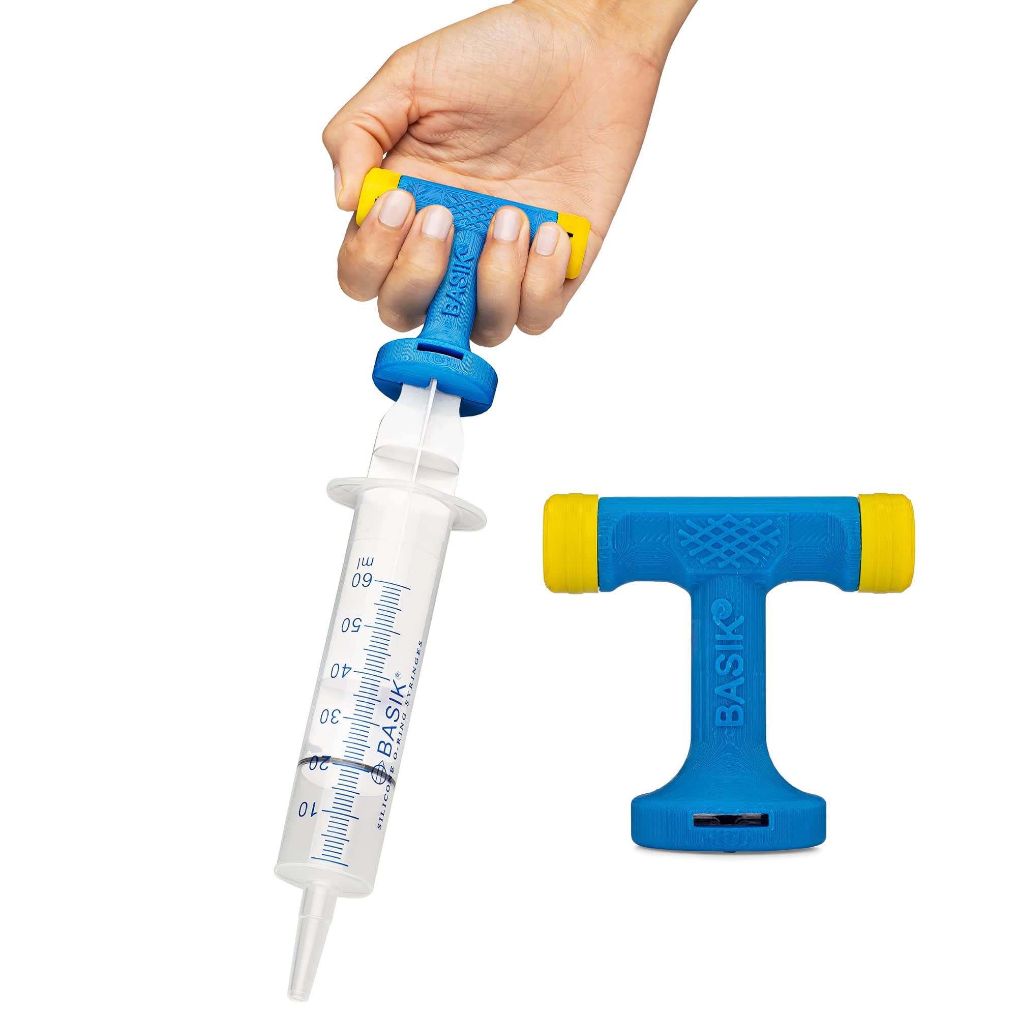 BASIK EZ Handle Perfect For Enteral Feeding Tube Feeding Available In 2 Sizes (Large - XLarge) Syringe Not Included