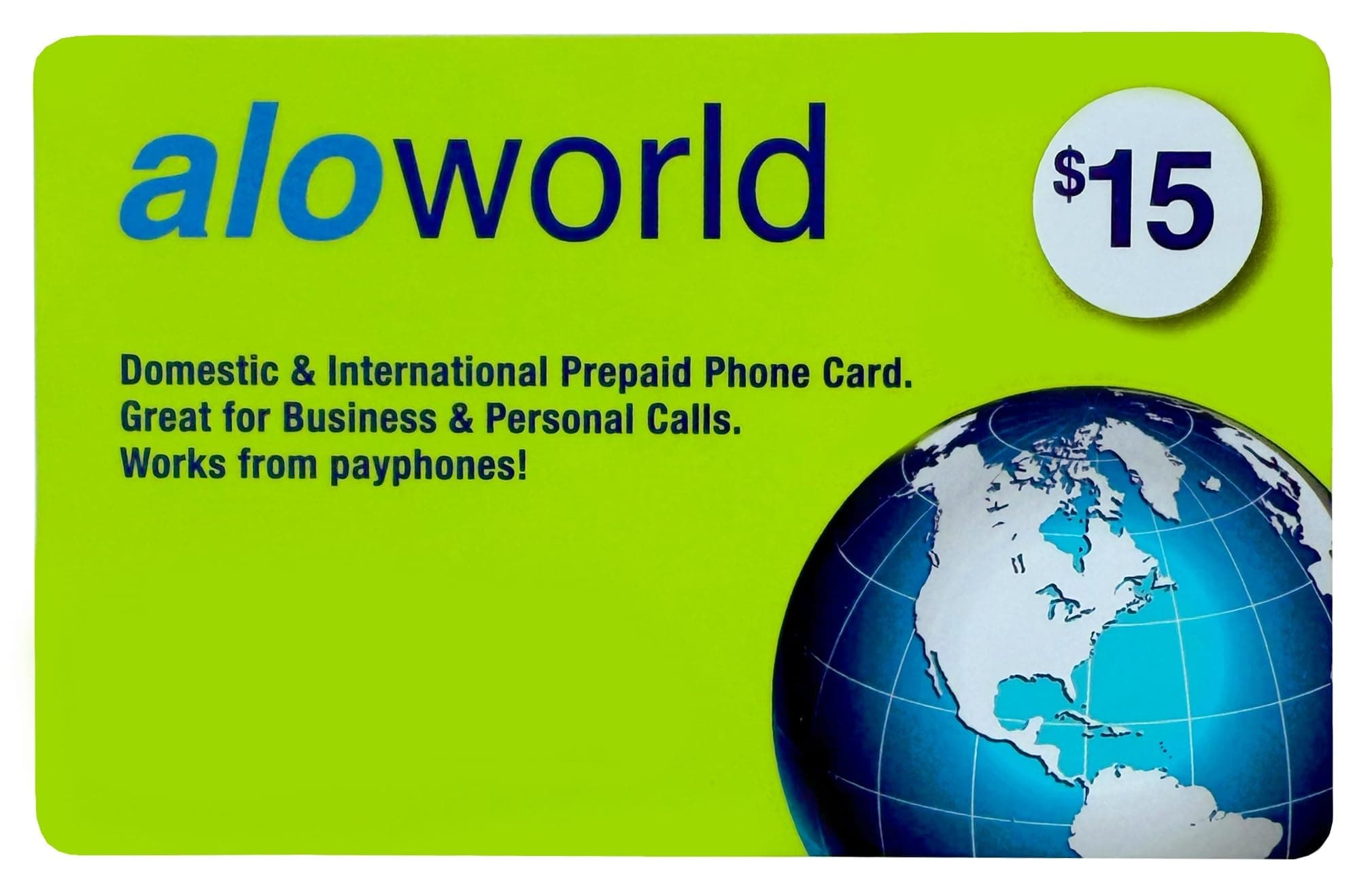 Phone Card for International & Domestic Calls, Prepaid Calling Card for Any Phones & Payphones | $15 USD