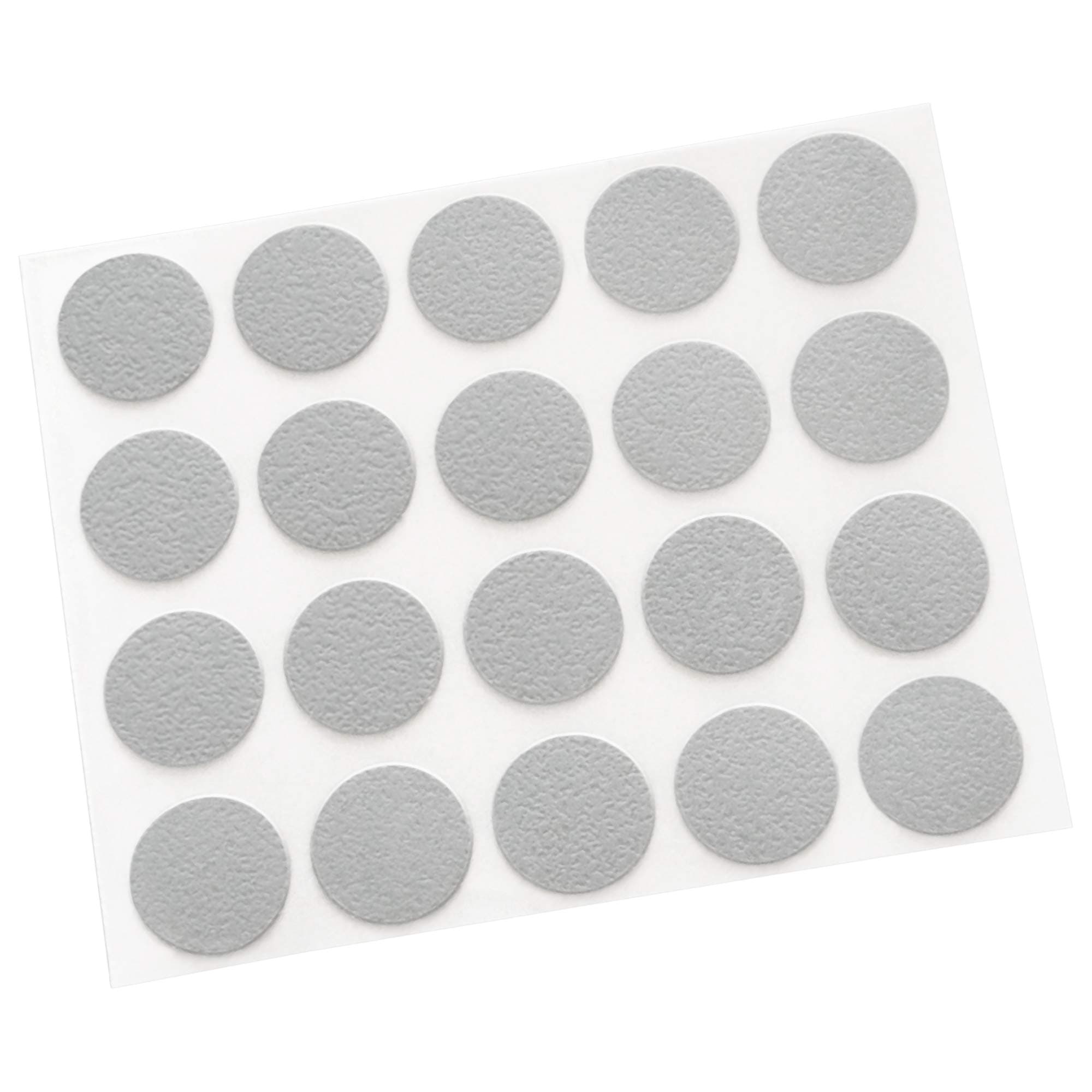 Adsamm® / 20 x cover caps | Ø 0.51'' (Ø 1,3 cm) | grey light | round | 0.018'' (0,45 mm) thin, self-adhesive furniture patches by Adsamm®