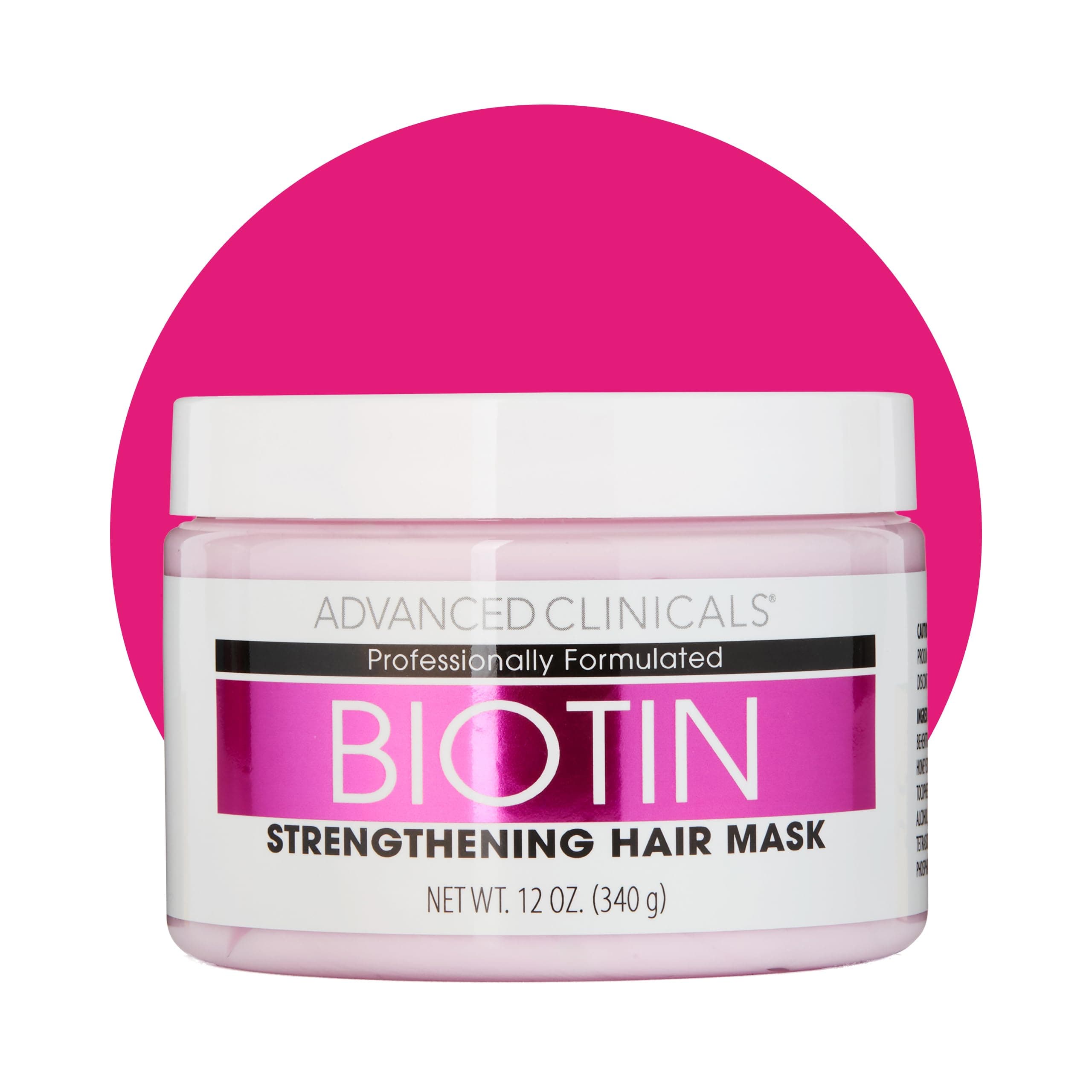 Advanced Clinicals Biotin Hair Treatment Anti-Breakage Repair Hair Mask. Strengthen Broken, Color-Treated Hair W/Repairing Deep Conditioner Manuka Honey & Caffeine, Hydrating Mask Restores Weak Hair