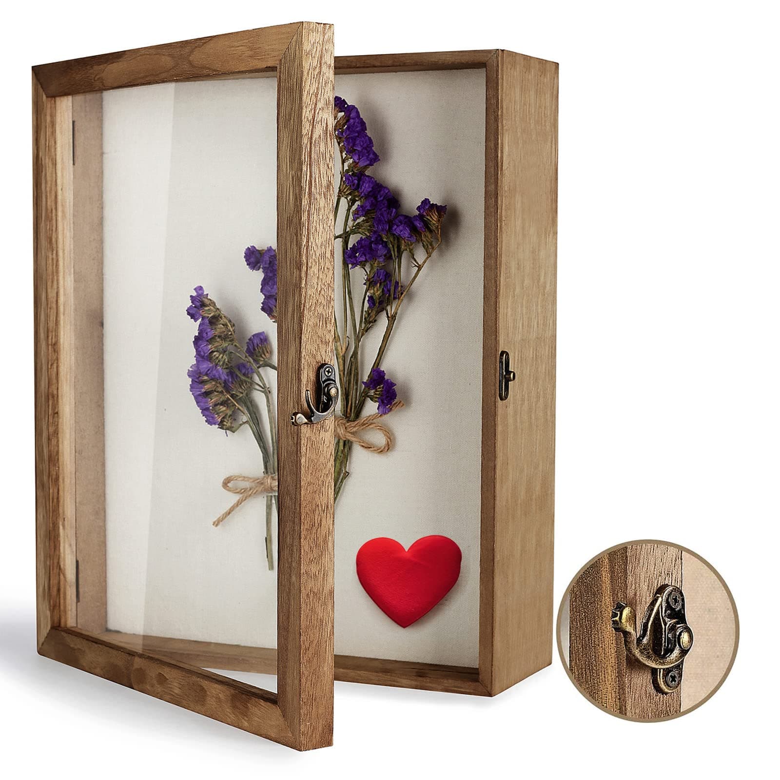 TJ.MOREE Shadow Box Display Case 11 x 14 Shadowbox Frame with Linen Back Memorabilia Bouquet Medals Photos Memory Box for Keepsakes