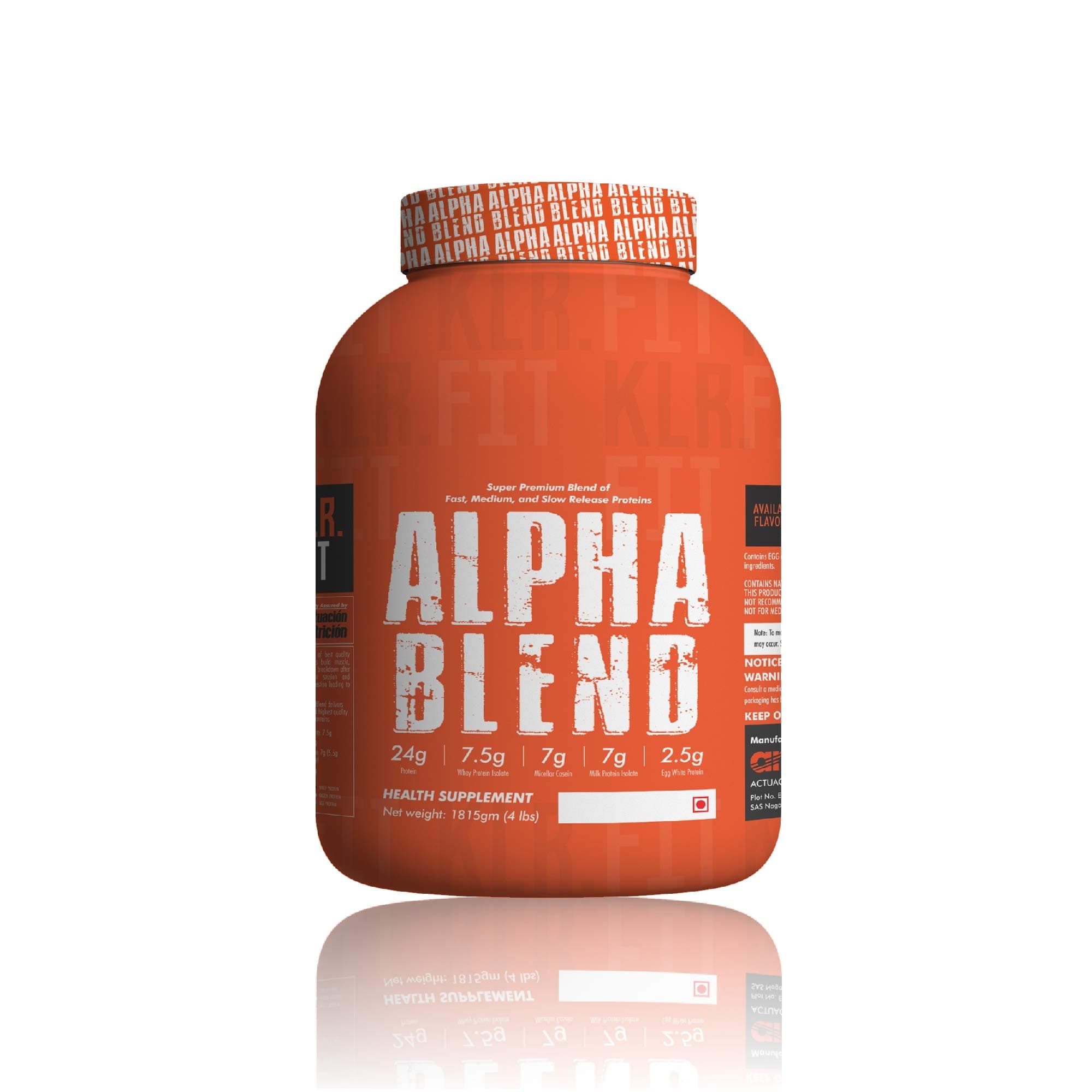 Klr.Fit's Alpha Blend Supplement with all Essential Amino Acids and BCCAs - Muscle Building Protein Blend - Boosts Absorption of Nutrients Helps Muscle Fatigue - 4 Lbs (2Kg) (Chocolate)