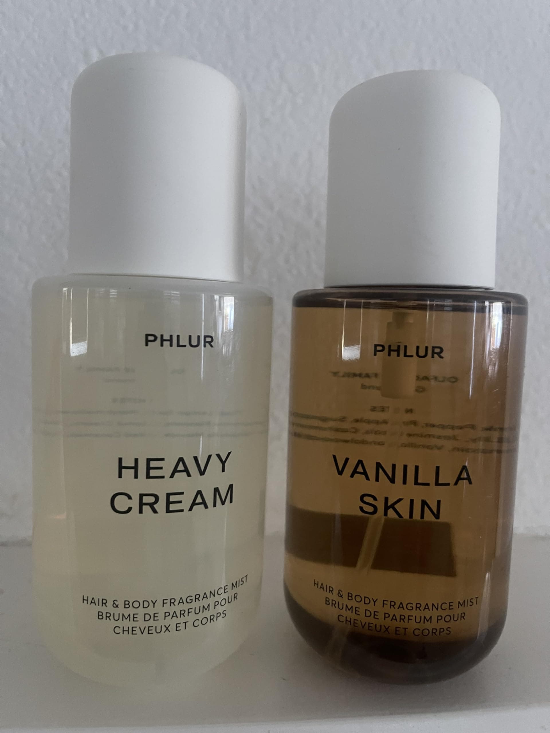 PHLUR Vanilla Skin & Heavy Cream Full Size Hair & Body Mists Duo