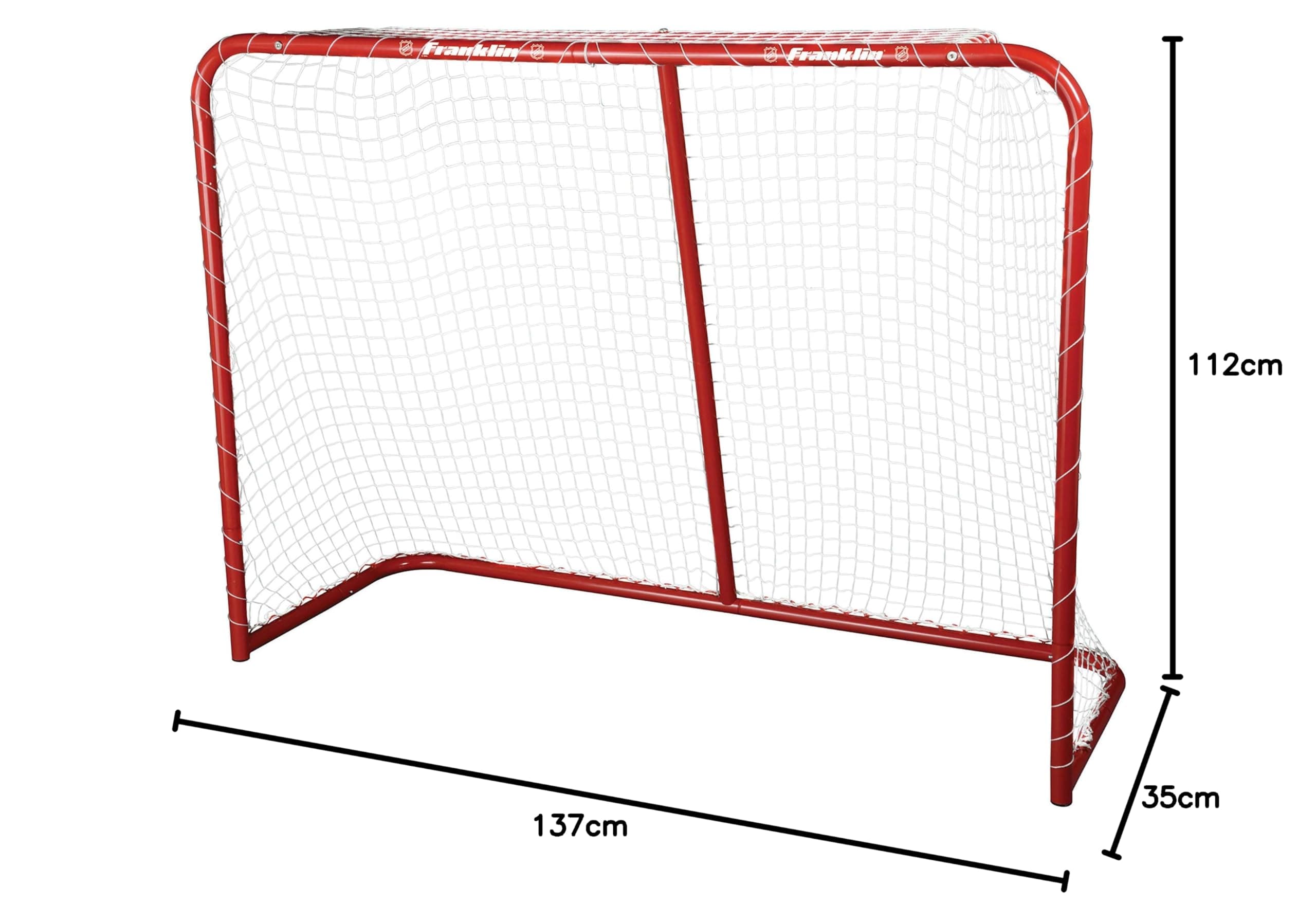 Franklin Sports Youth Street Hockey Net - Indoor + Outdoor Steel Hockey Goal for Kids Roller + Street Hockey - Portable Junior Goal - 54"