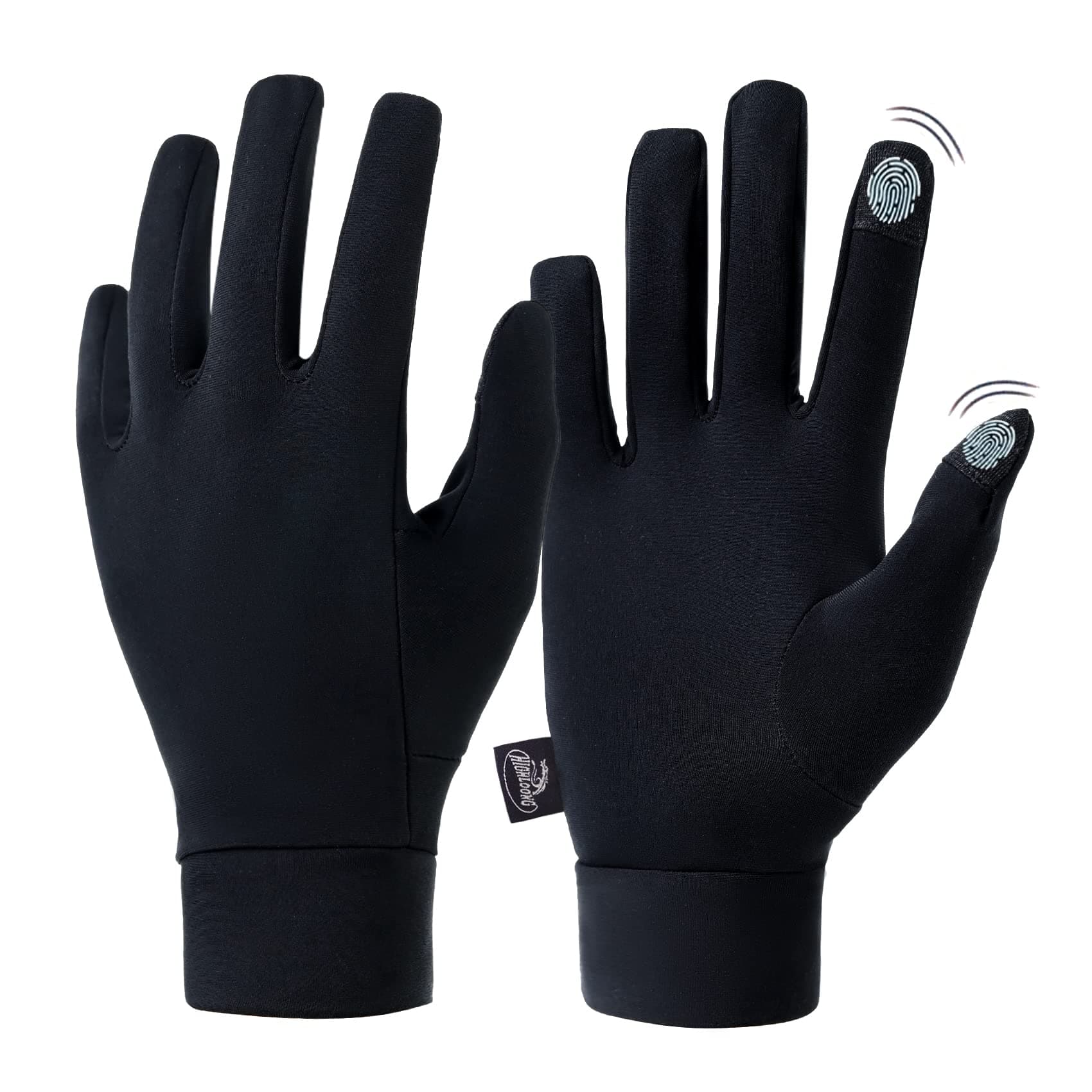 Lightweight Glove Liners for Cold Weather - Touch Screen Running Gloves for Men Women Cycling Skiing.