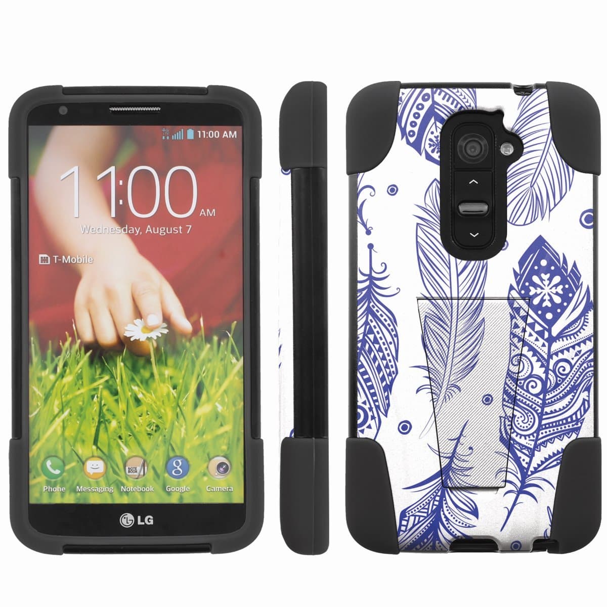 [ArmorXtreme] Hybrid Armor View-Stand Design Image Protect Case (Blue Faither) for LG G2