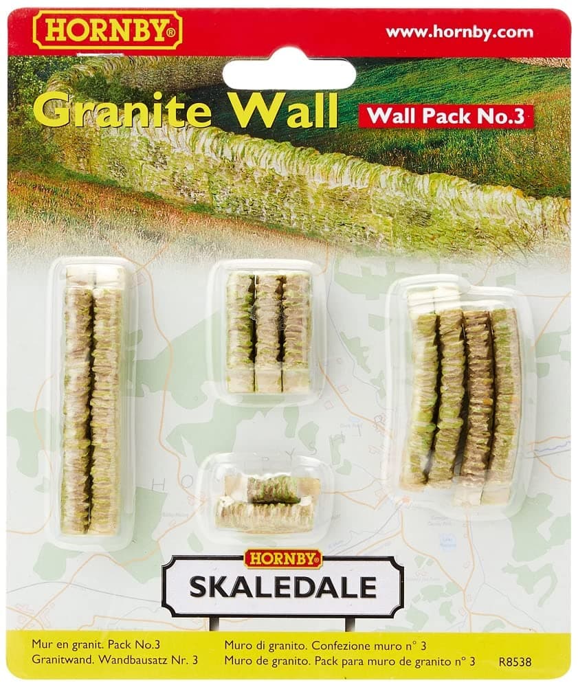 HORNBYR8538 Skaledale 00 Gauge Granite Wall Pack No 3