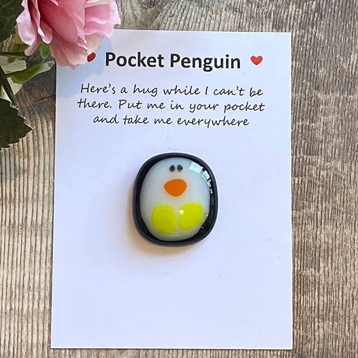 A Little Pocket Penguin Hug, Mini Cute Animal Decoration Funny Pocket Hug Penguin Stress Relief Toy with Card, Unique 2026 Gifts Special Encourage for Teens, Gifts for Him Her Boyfriend Girlfriend