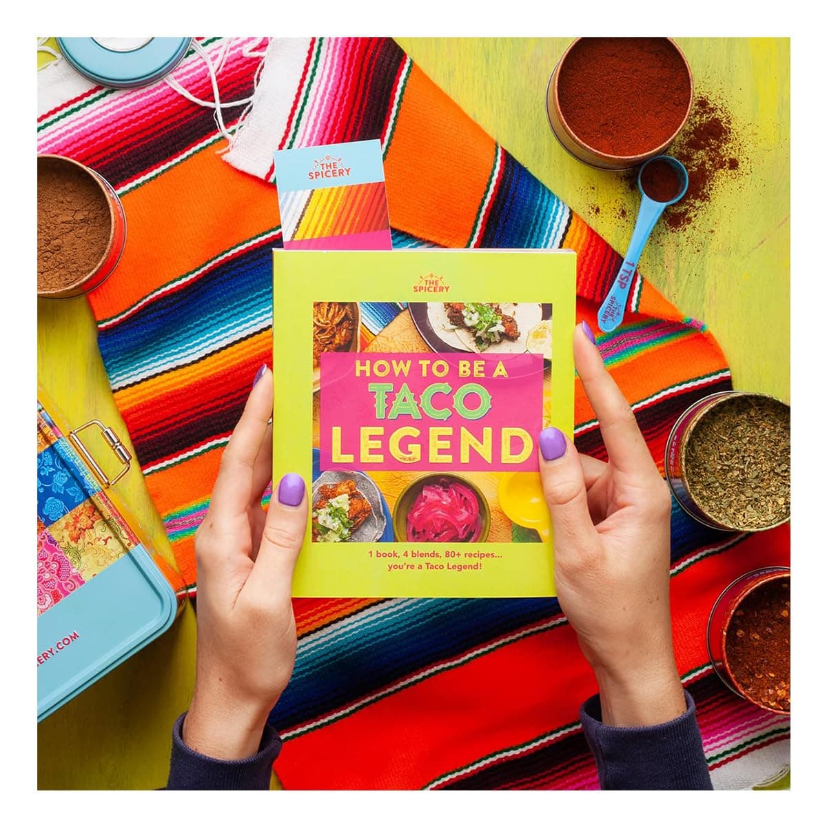 How to be a Taco Legend Cookbook Kit from The Spicery | 80+ Mexican Recipes | Easily Create a Range of Mexican Delights with These 4 Spice Blends | Refills Available