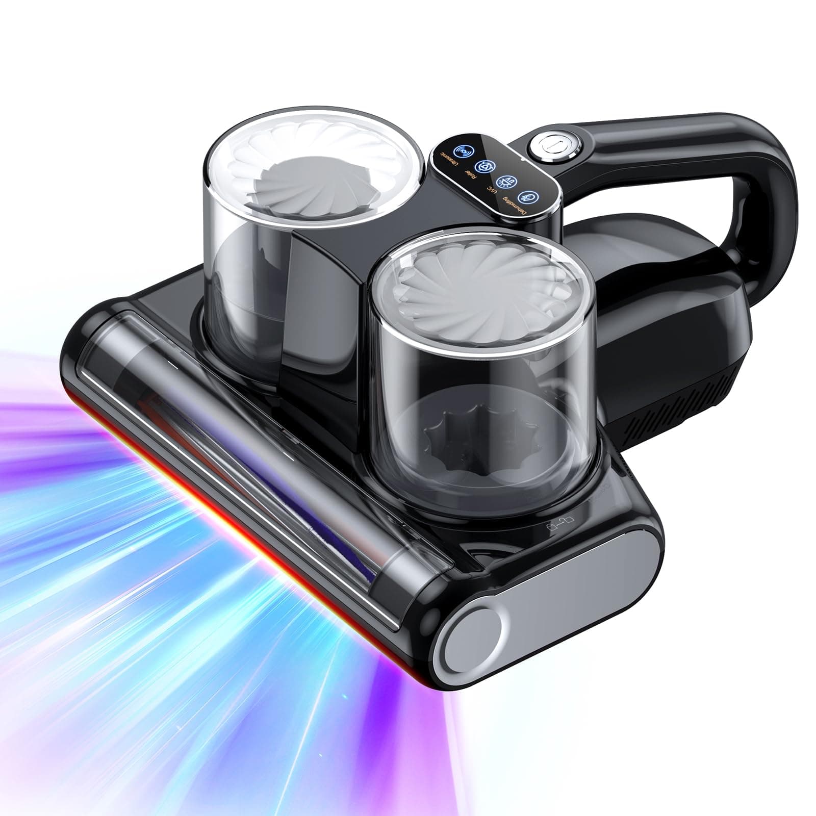 JPHYLL Mattress Vacuum Cleaner 16Kpa UV Lamp Mattress Cleaning Machine 500W Anti Dust Mite Bed Vacuum Cleaner with Ultrasound HEPA Filter Handheld Vacuum for Bed Sofa and Upholstery Black