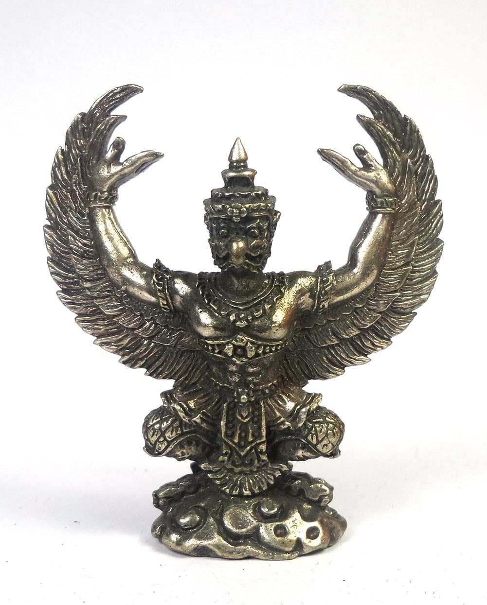 2.5" Brass Garuda God Figure Mini Statue Holy Amulet Power