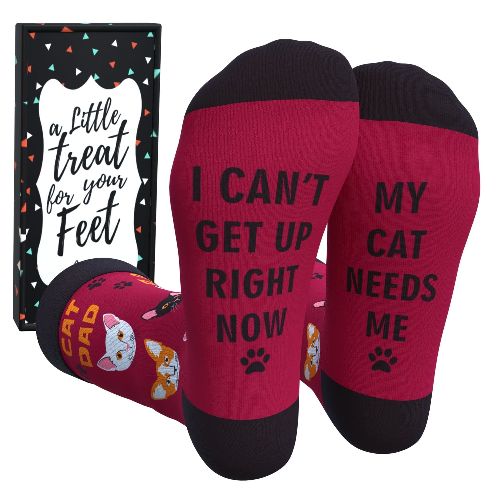 Men's Socks with Gift Box Cat Dad Dog Dad Fishing gift for him