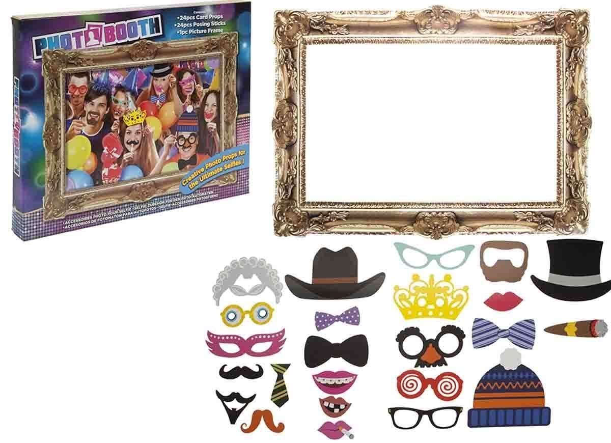 PMS 25PC PHOTO BOOTH SELFIE PROPS W/PICTURE FRAME - ADULT PA