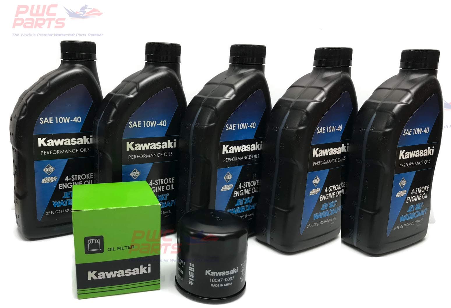 KAWASAKI Jet Ski Oil Change Kit w/OEM Filter 2011+ ULTRA 300 310 16097-0007 W61020-203A