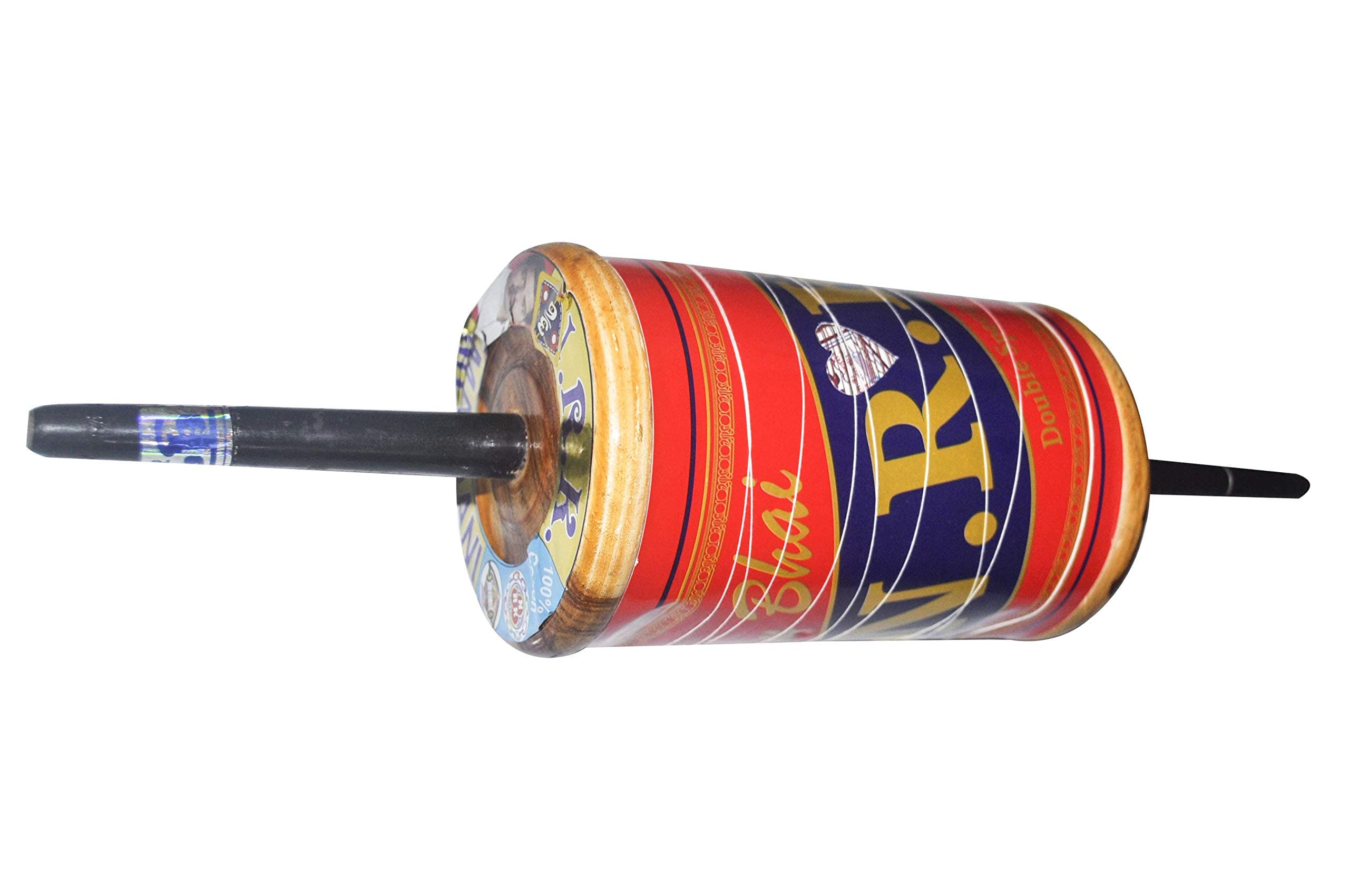 ProjectsforSchool Wooden 6 Reel ki Charkhi, Firki for Kite Flying with Colored Thread (Cotton Thread, Coated Colored Thread) - 5486.4 mtr (Multicolored)