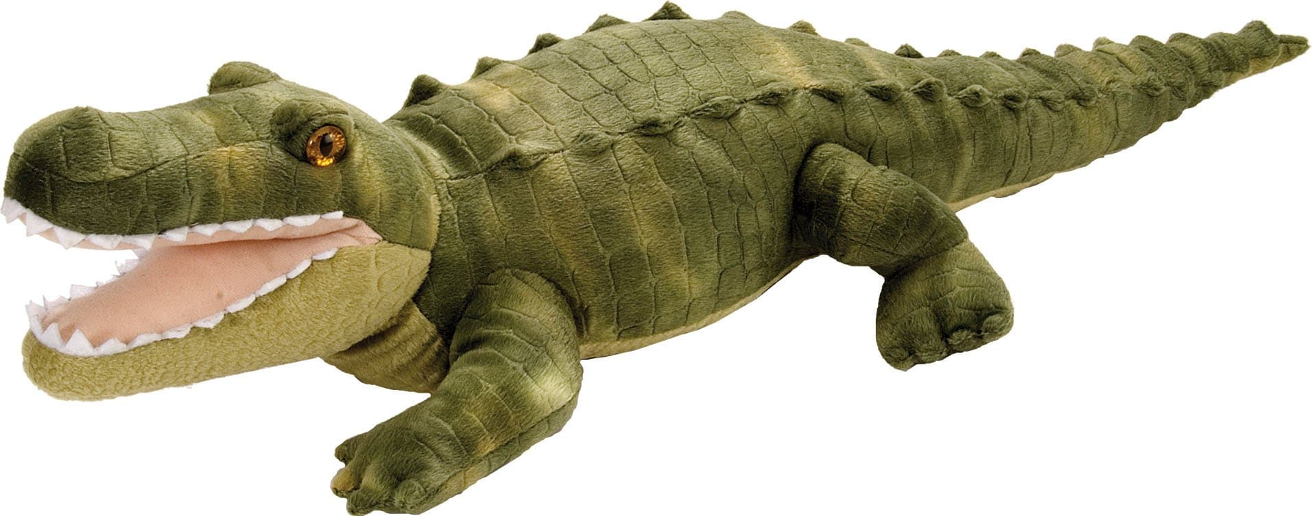 Wild Republic Green Alligator Plush Soft Toy, Cuddlekins Cuddly Toys, Gifts for Kids 40 cm