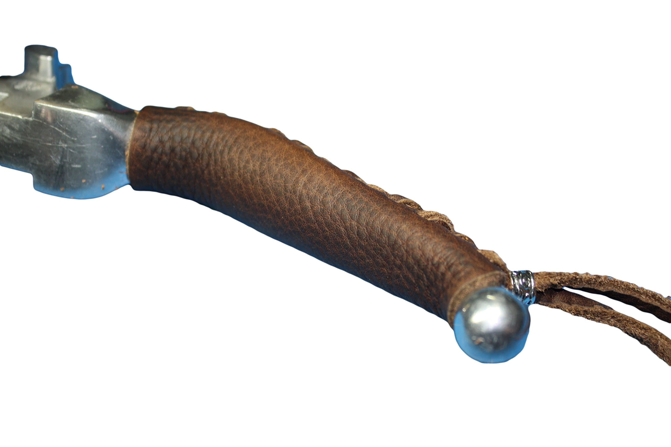 Marks Custom Designs Brown Leather Motorcycle Lever Cover Set for HD No Fringe