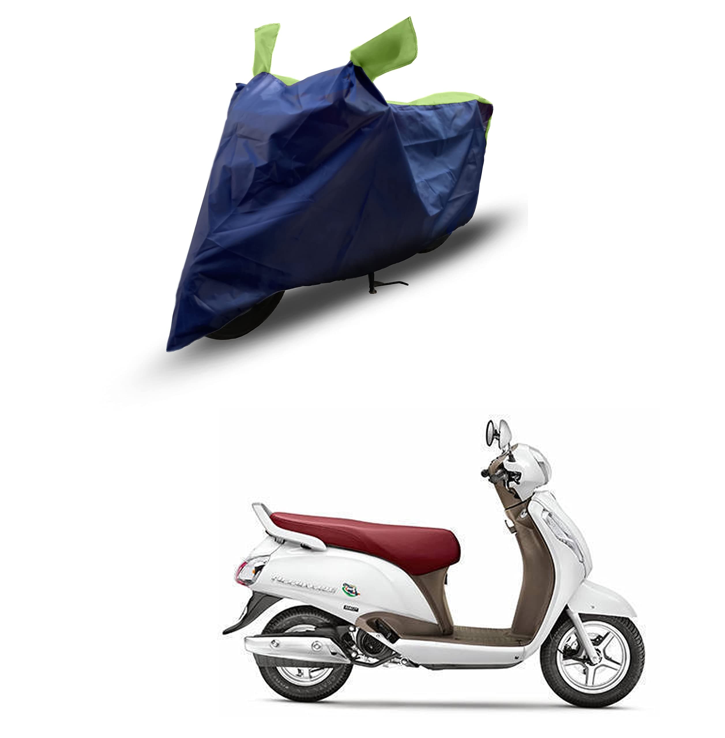 RiderShine Suzuki Access SE Two Wheeler Bike Cover - Dustproof - UV Protection - Premium Bike Cover_Blue Green