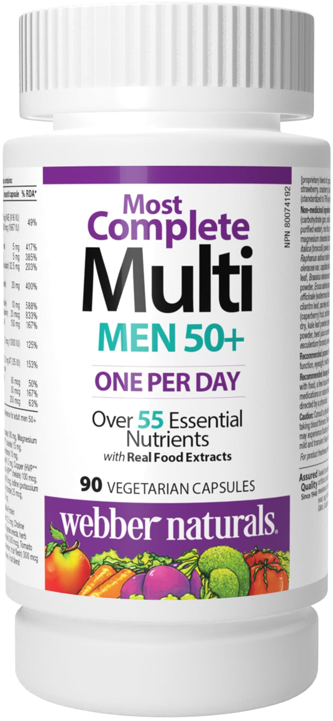 Men's 50+ Most Complete Multi, 90 Vegetarian Capsules