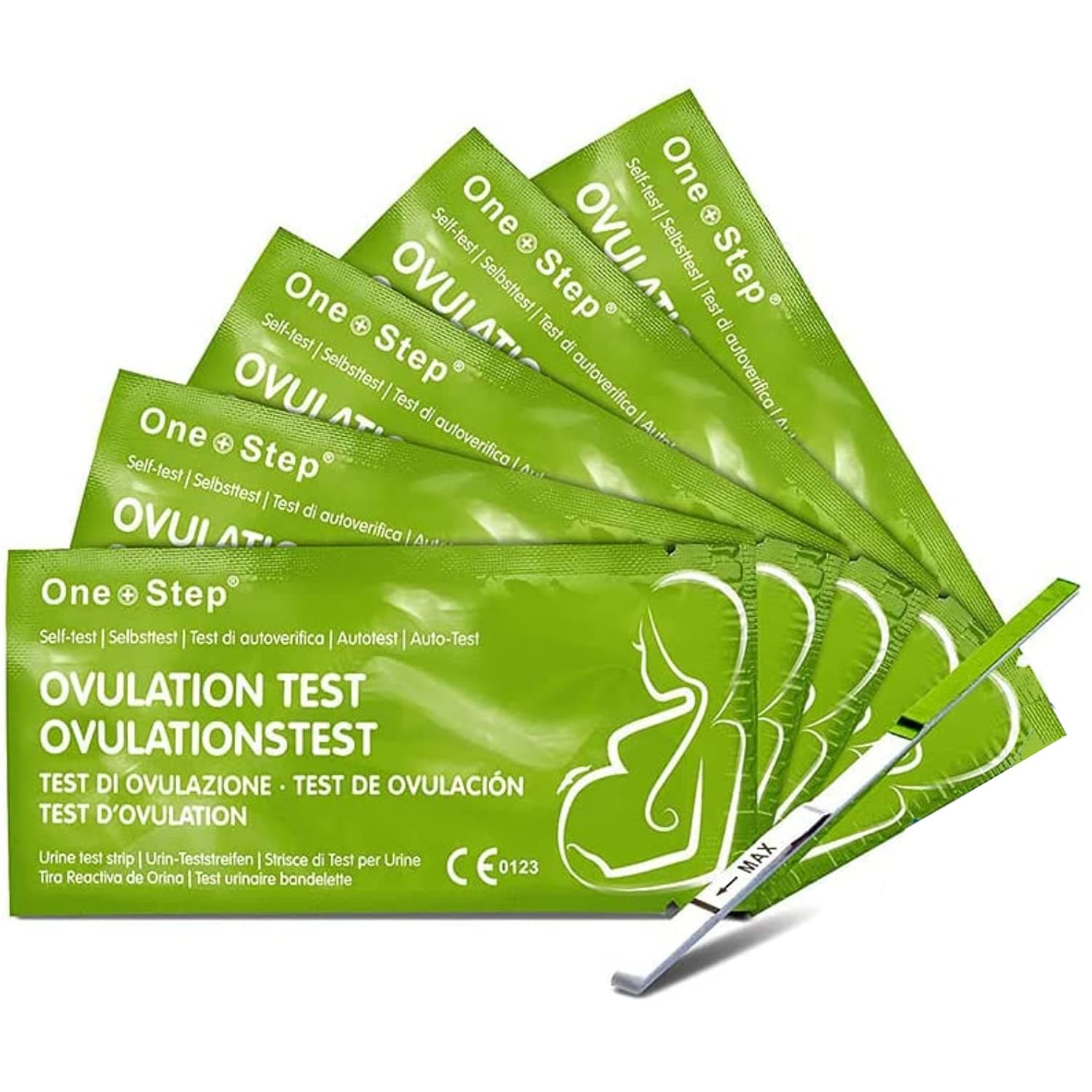 One Step: 20 Ovulation Test Strips - Highly Sensitive Fertility Tests - 20miu/ml Testing Kits