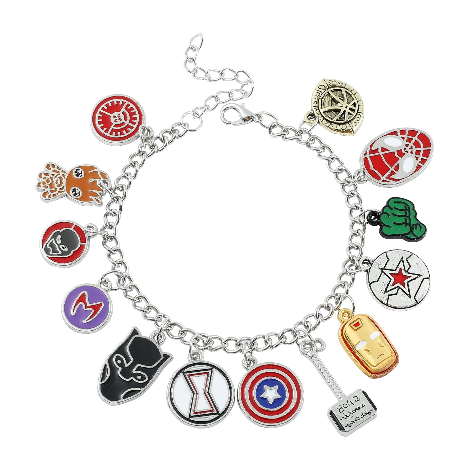 Anime Cartoon Movie Charm Series Bracelets for Women Men Teens DIY Enamel Pendants Crystals Bracelets Gifts for Friends Family