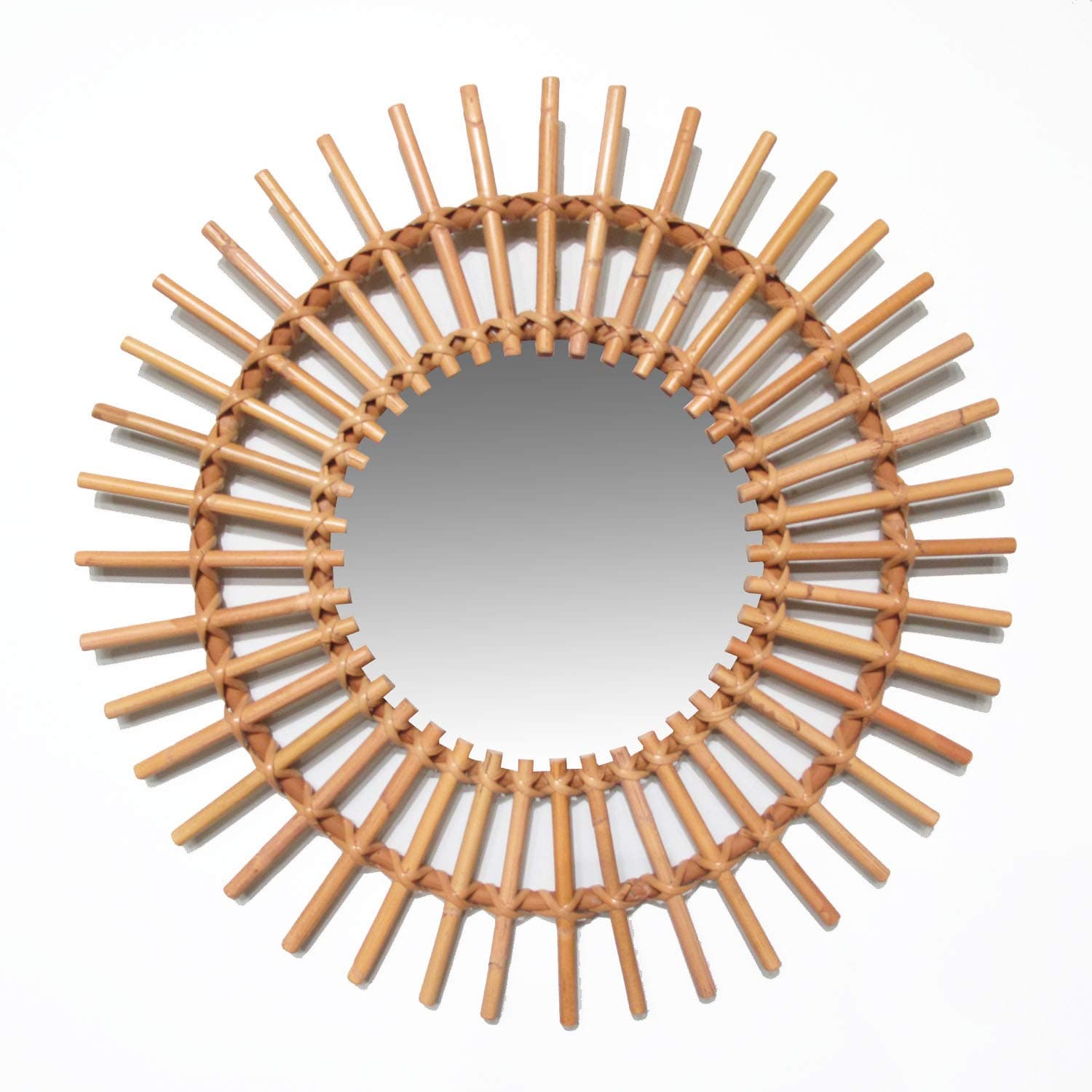 Natural Rattan Sun Wall Mirror