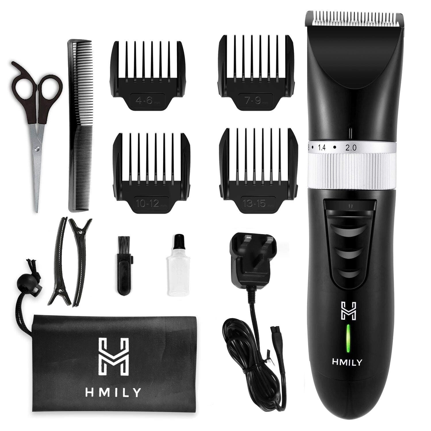 Hair Clippers for Men, Hmily Professional Cordless Hair Clippers Hair Trimmer for Man Rechargeble Haircut Kit with Ceramic Blade,Quick Charge Mens Hair Clippers for Family Use
