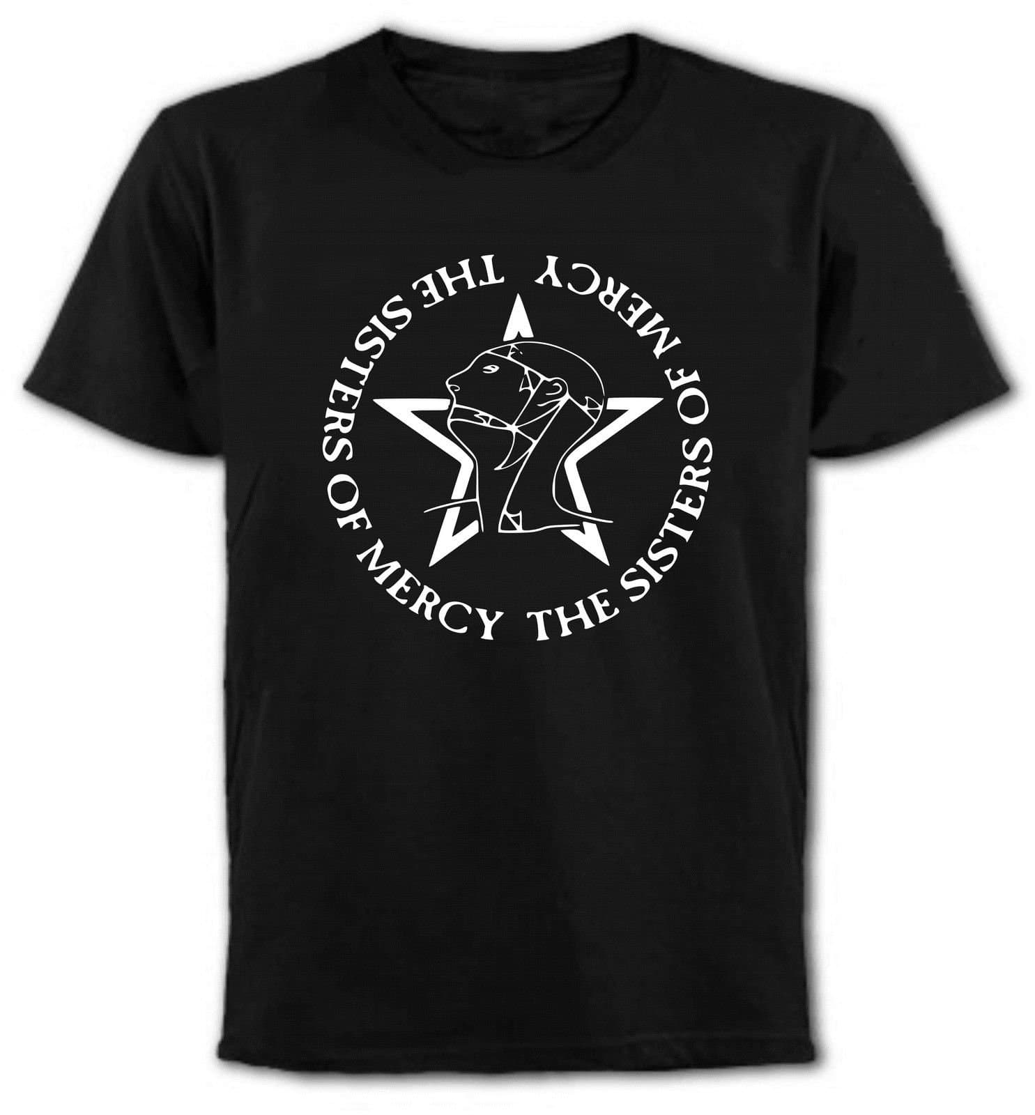The Sisters of Mercy Logo T-Shirt, Rock, Goth, Post Punk, (XL) Black